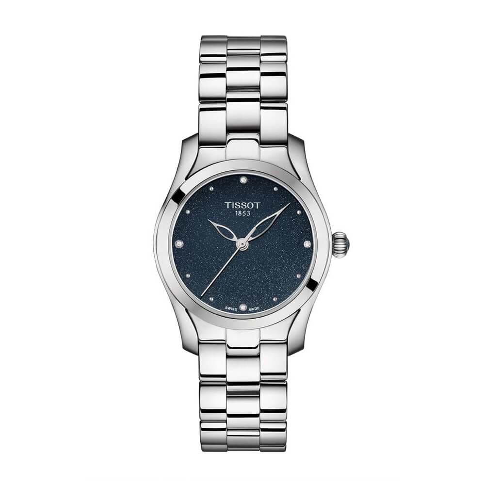 שעון יד לאישה טיסוט - Tissot T-Wave T1122101104600 משובץ יהלומים