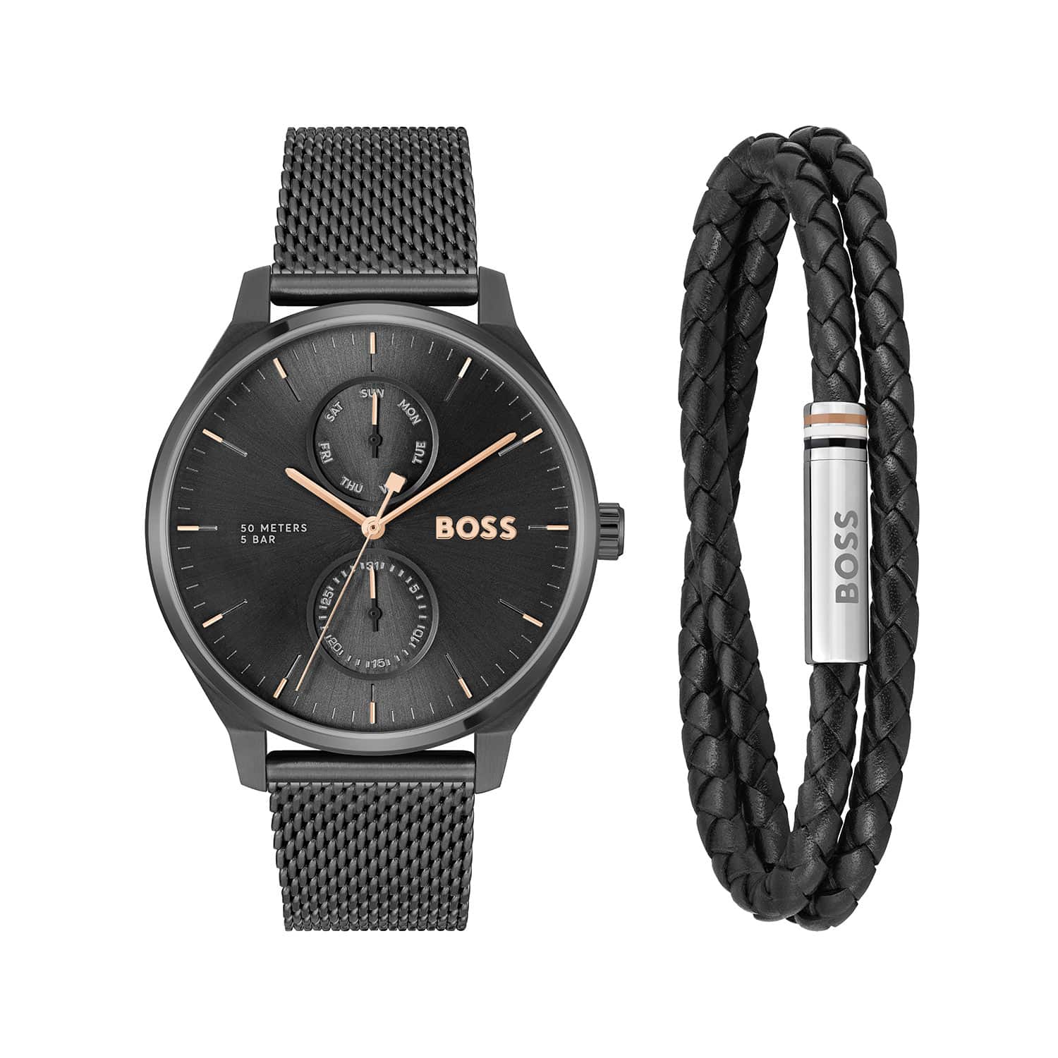 שעון יד לגבר הוגו בוס - סט שעון ותכשיט Hugo Boss מקולקציית Tyler Giftset דגם 1570194
