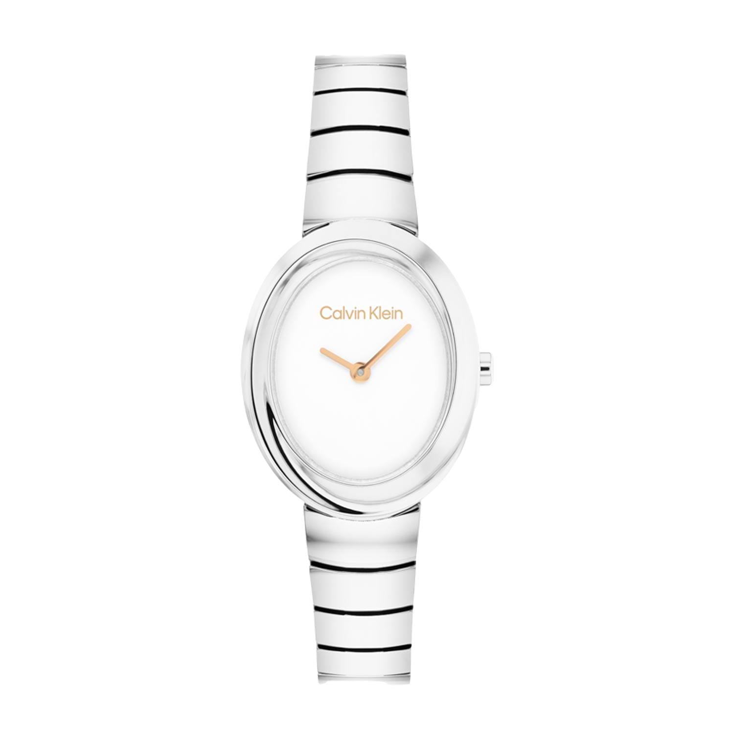 שעון יד לאישה קלווין קליין - שעון Calvin Klein מקולקציית Twisted Bezel דגם 25100149