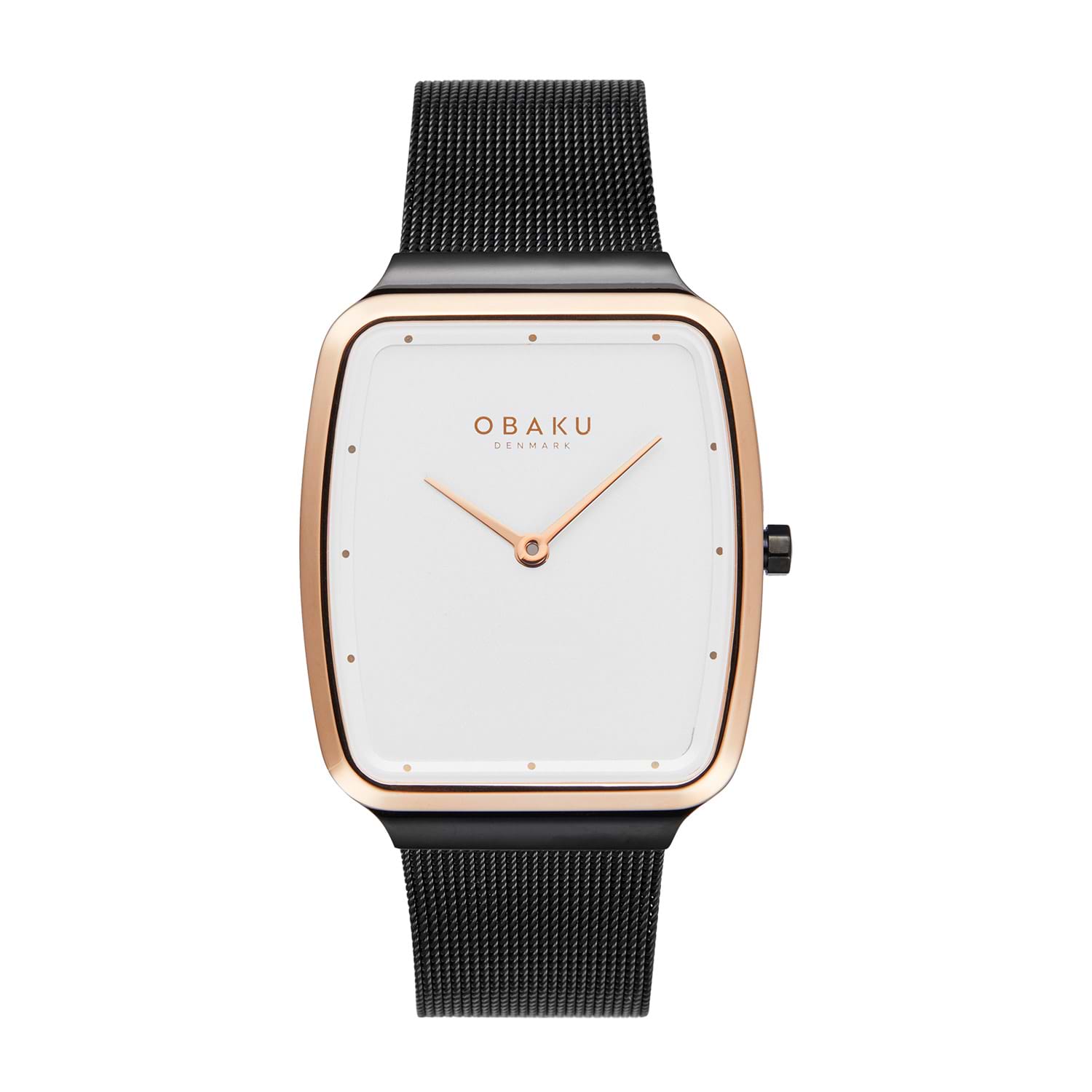 שעון יד לאישה אובקו - שעון יד לאישה עם לוח לבן ורצועת פלדת אל חלד V267GXMIMB
