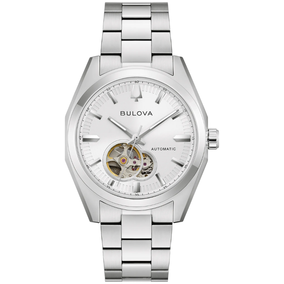 שעון יד לגבר אוטומטי Open Heart בולובה – Surveyor Bulova 96A345