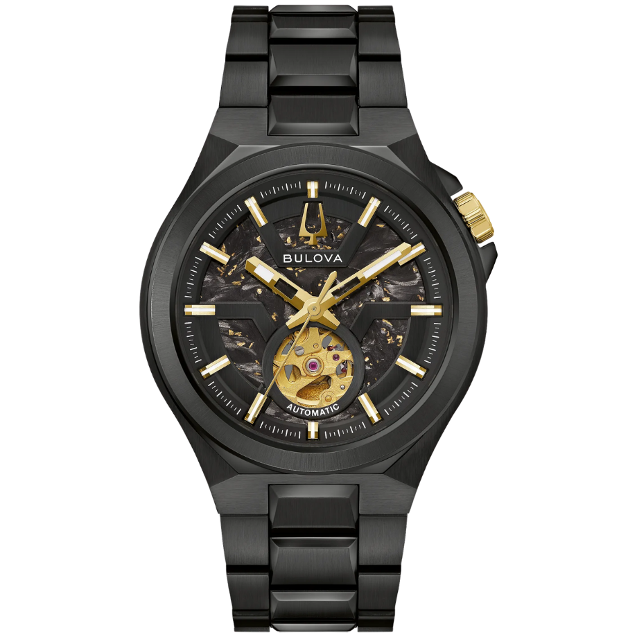 שעון יד לגבר אוטומטי Skeleton בולובה – Maquina Bulova 98A340