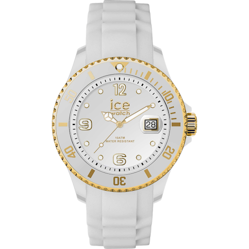 שעון אייס ווטש לנשים ICE-Watch קוורץ לבן עם פרטים בגוון זהב 026502