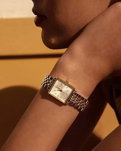 מתנה לאישה - The Boxy XS Silver Sunray Silver Gold Duo