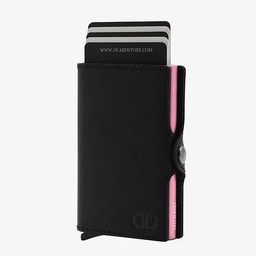 DCARD Leather Color Black-Pink