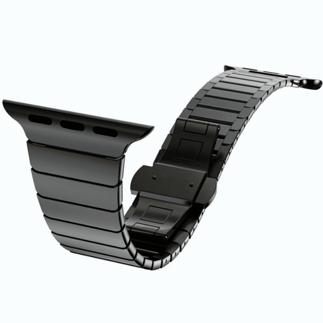 רצועת Apple Watch מתכת חוליות שחורה