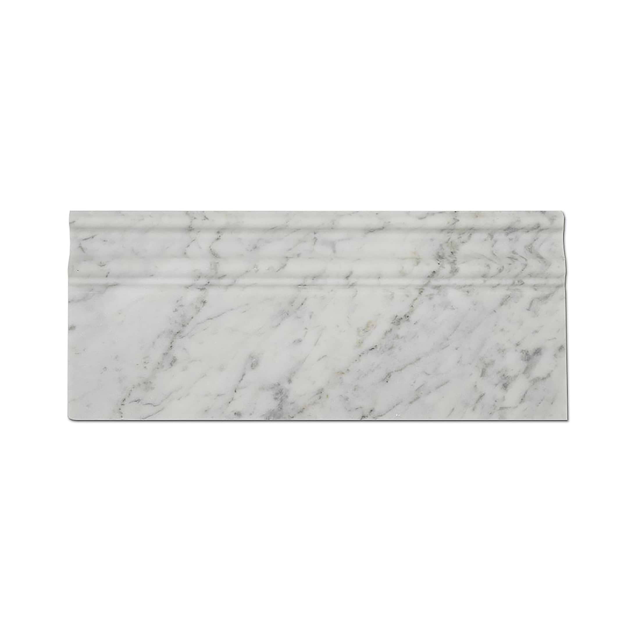 Carrara Baseboard Honed Marble Trim