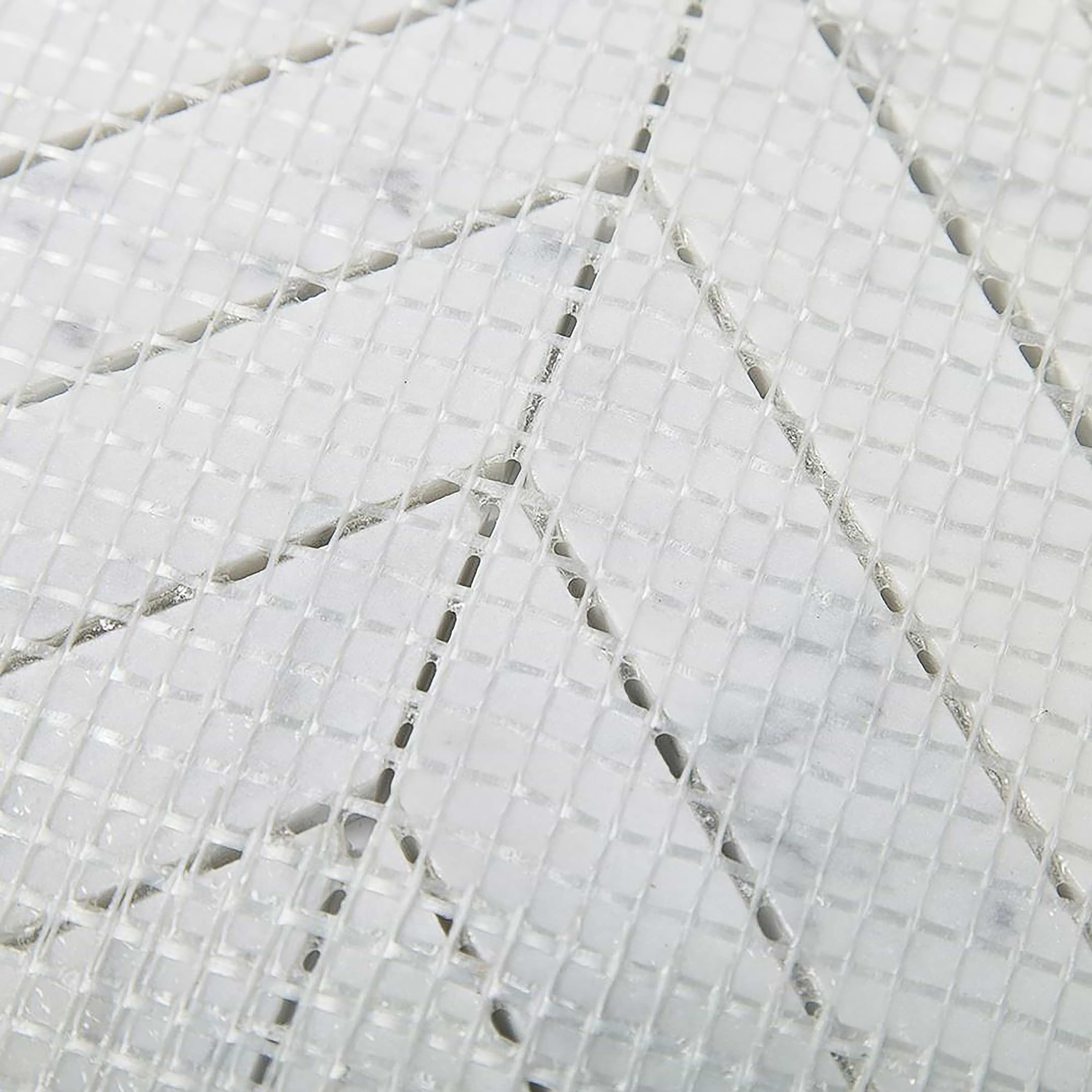 Carrara Mosaic Chevron 1x4 Polished Marble - Image 2