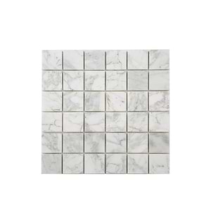 Carrara Mosaic Square 2x2 Polished Marble