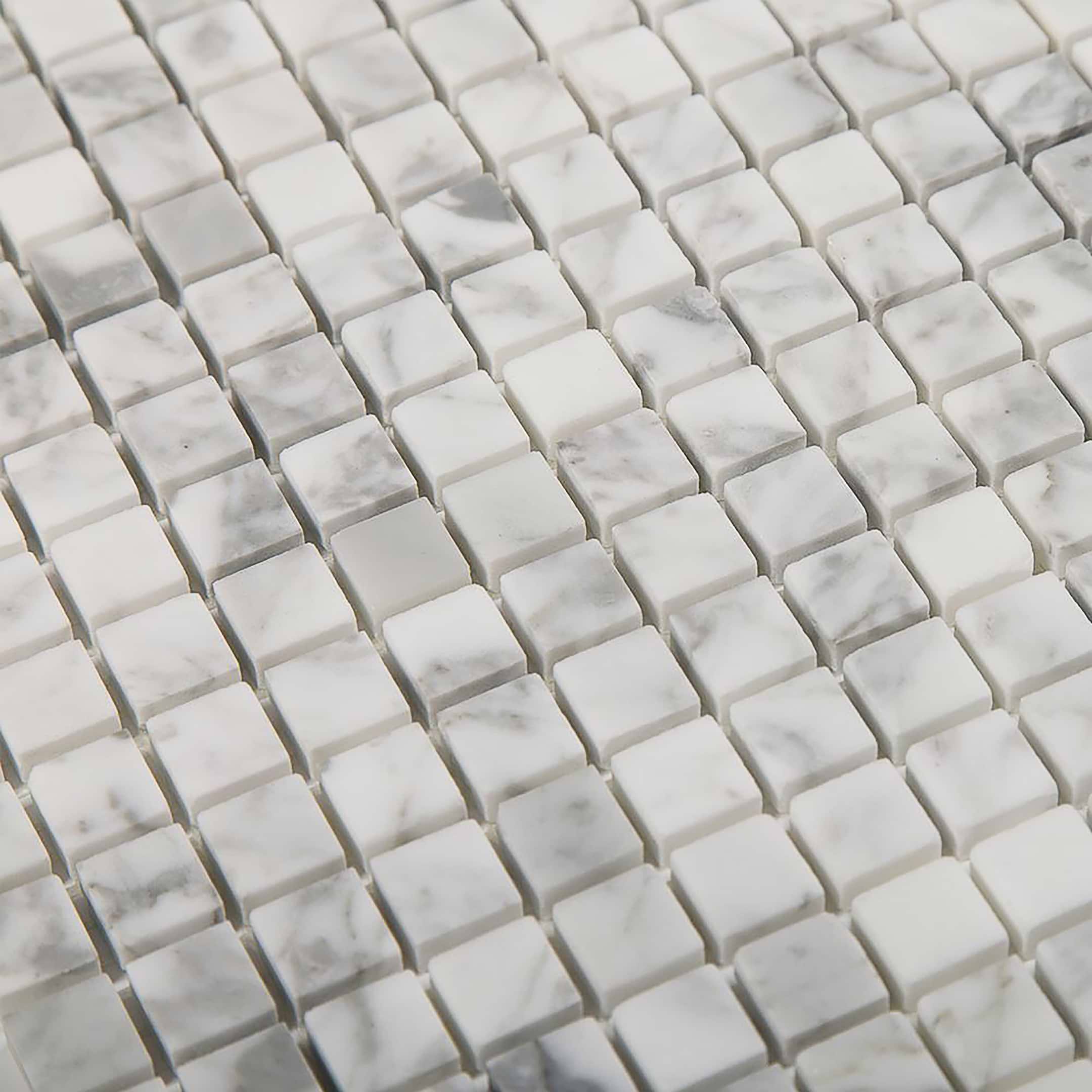 Carrara Mosaic Square 5/8x5/8 Polished Marble - Image 5