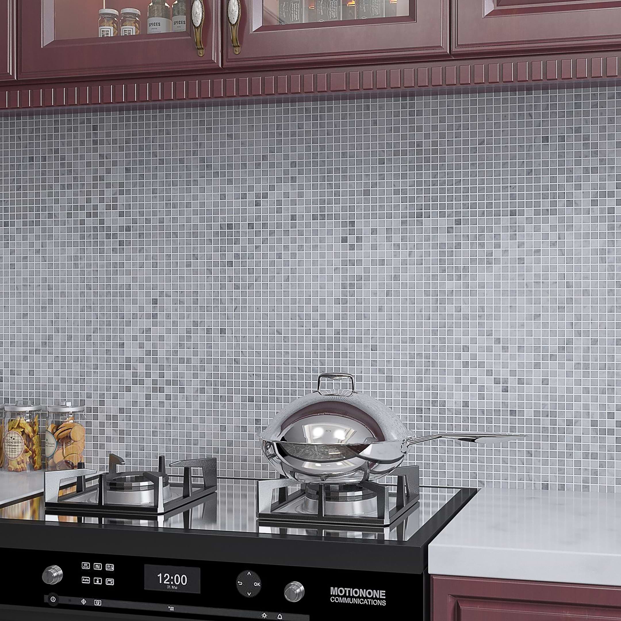 Carrara Mosaic Square 5/8x5/8 Polished Marble - Image 2