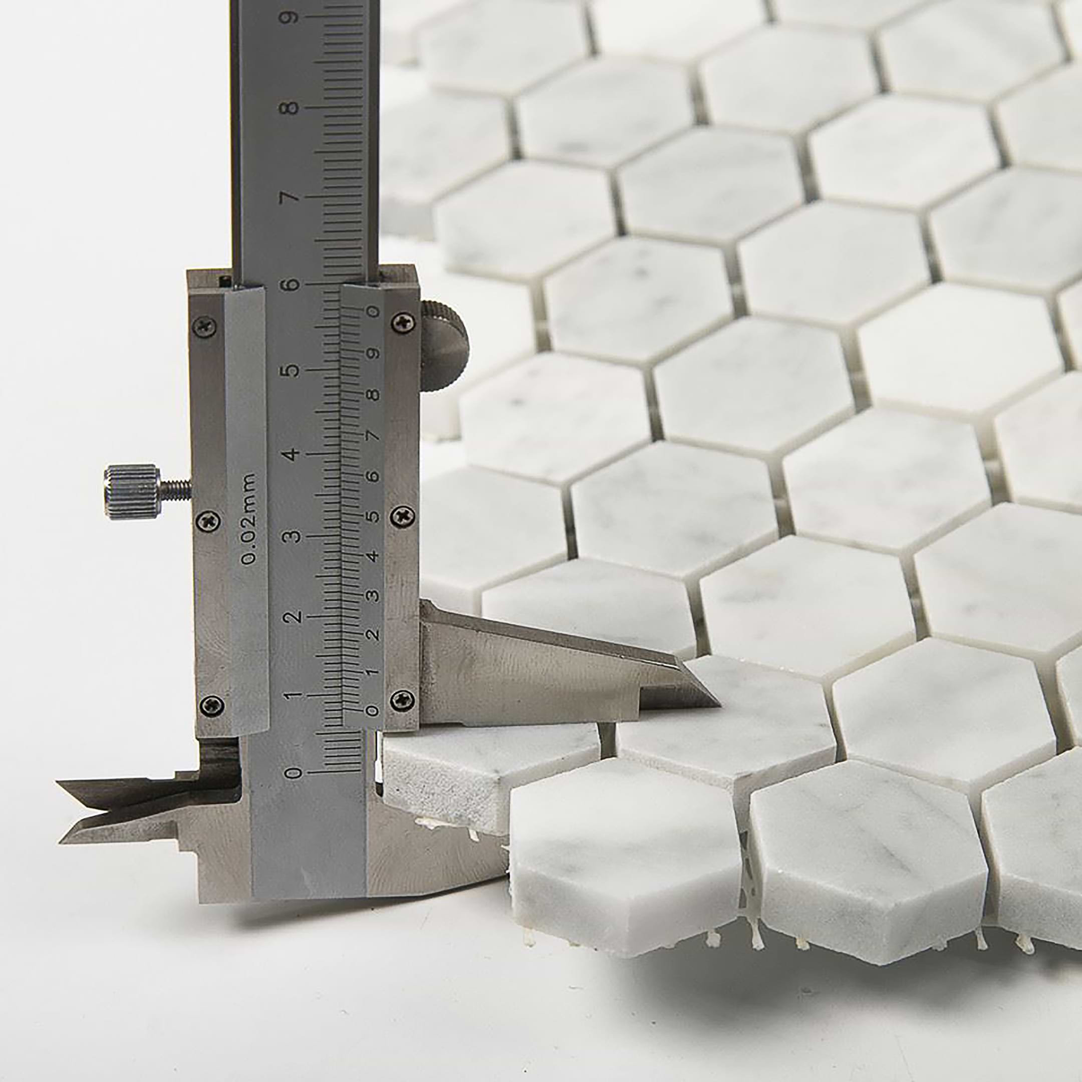 Carrara Mosaic Hexagon 1x1 Polished Marble - Image 4