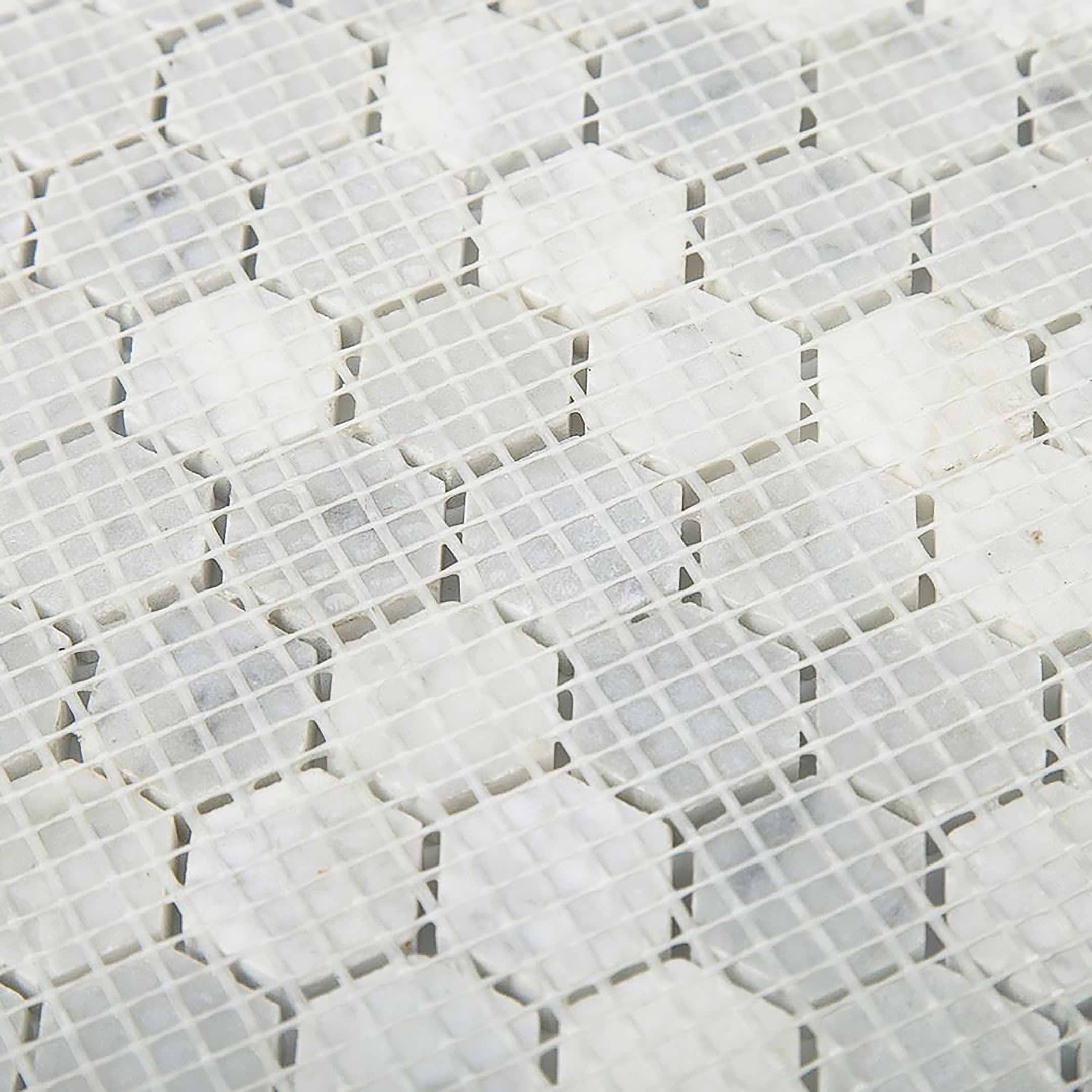 Carrara Mosaic Hexagon 1x1 Polished Marble - Image 3
