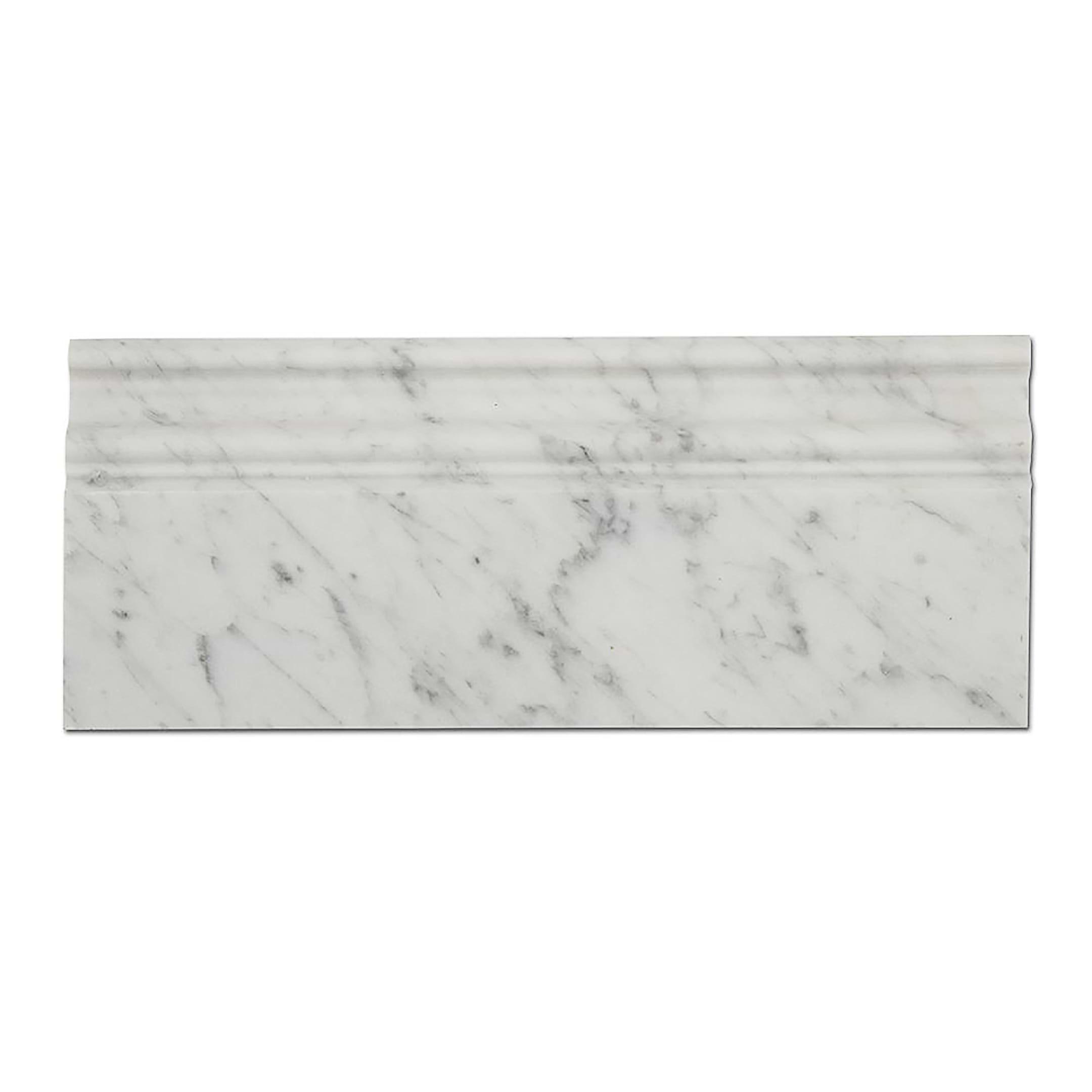 Carrara Baseboard Polished Marble Trim