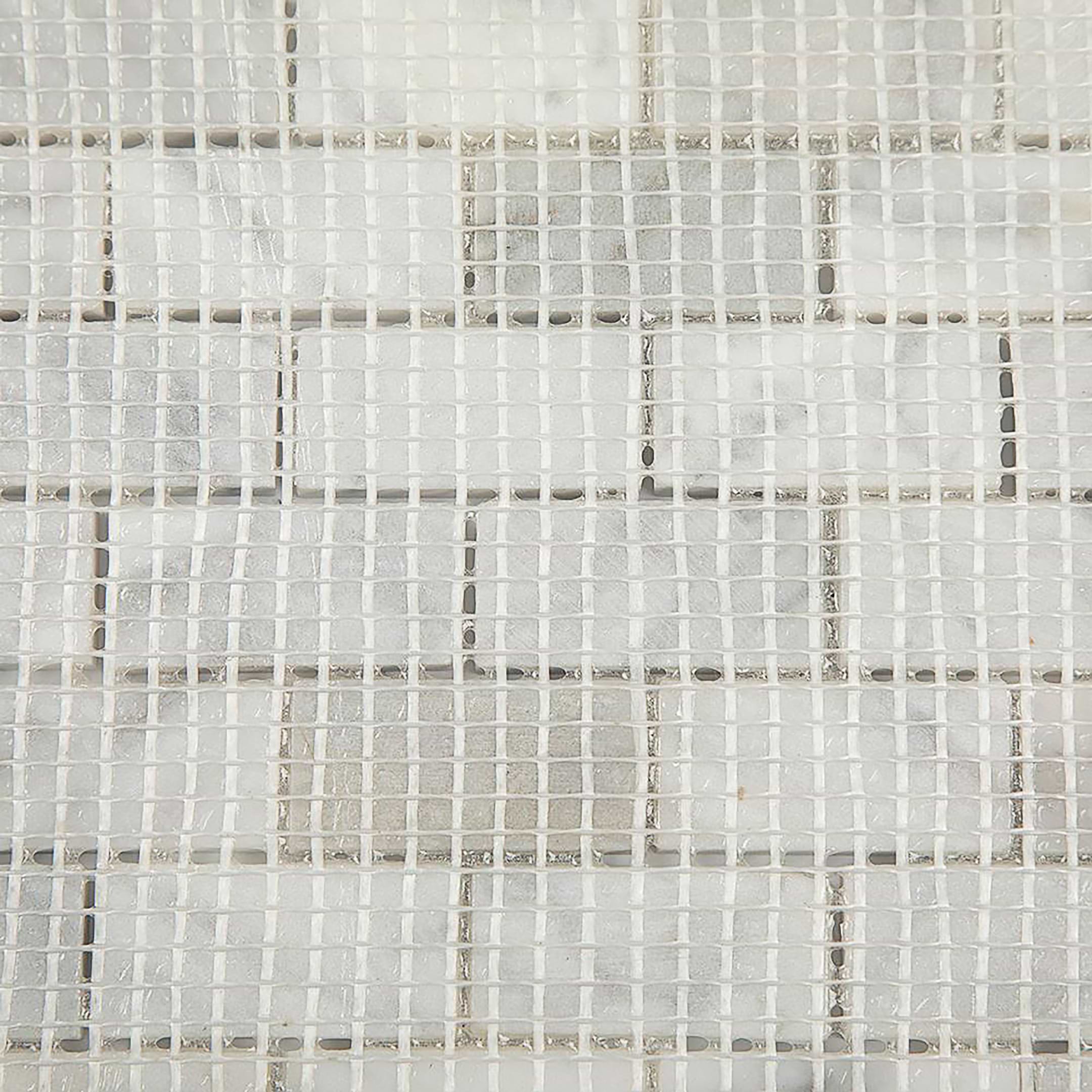 Carrara Mosaic Offset 1x2 Polished Marble - Image 3