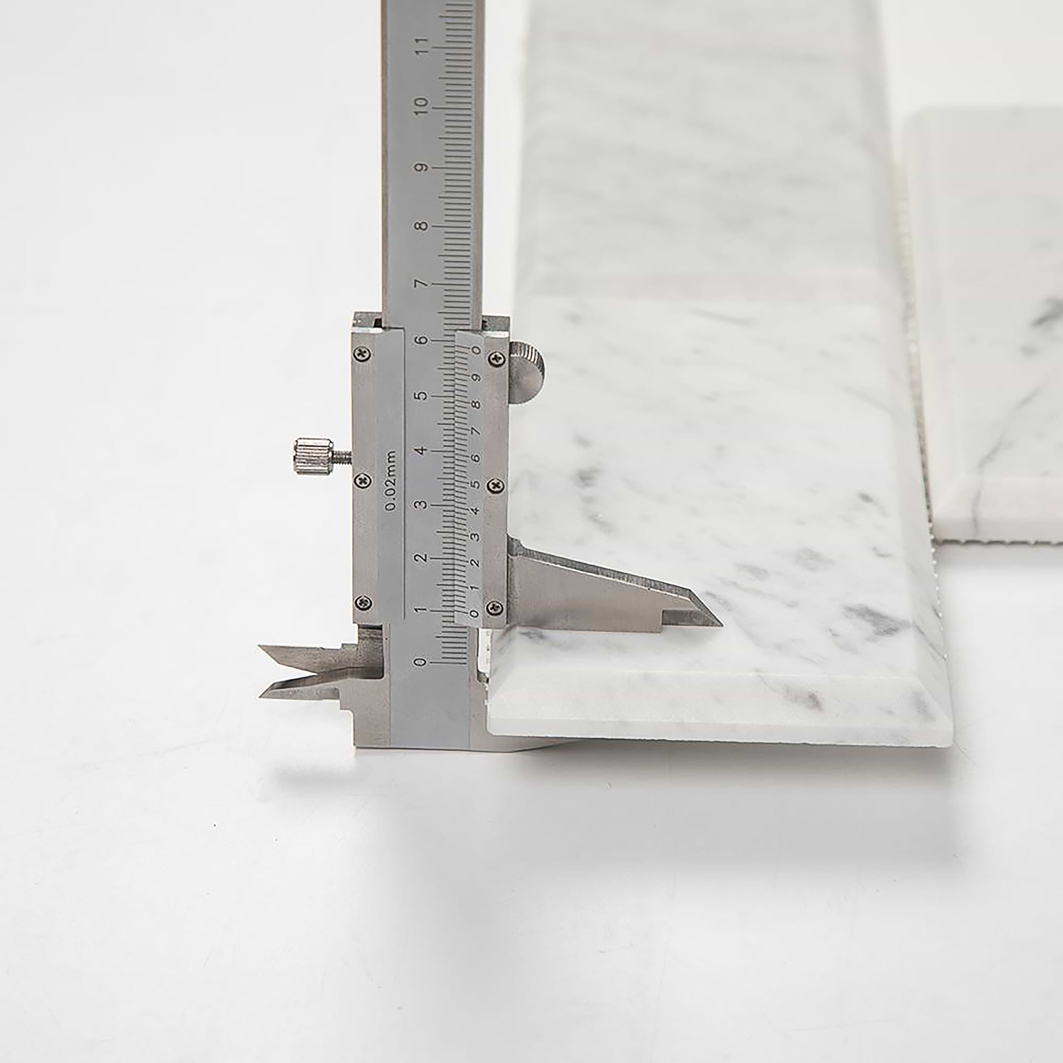 Carrara Tile Offset Beveled 3x6 Polished Marble - Image 3