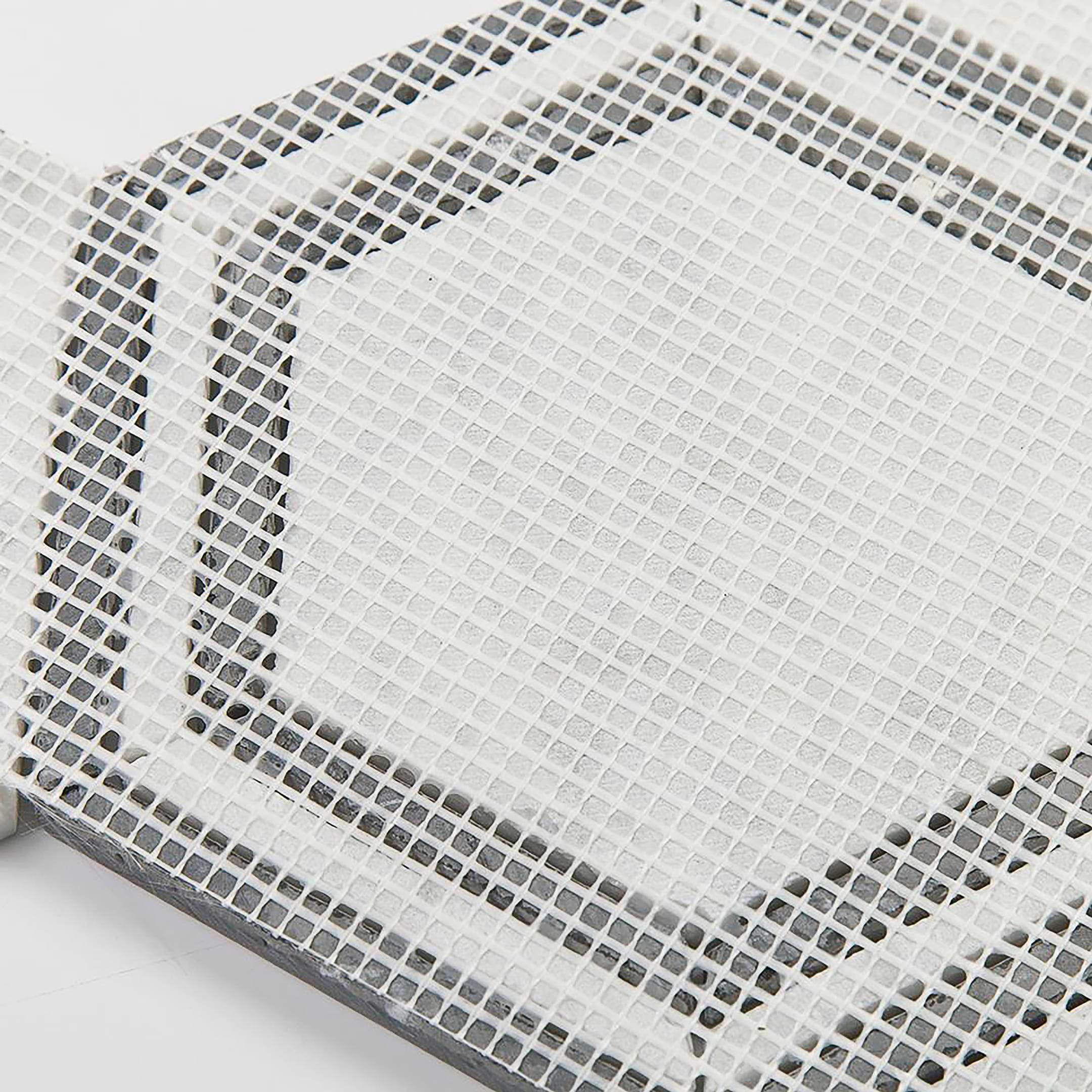 Carrara Mosaic with Negro Marquina Hexagon 5x5 Polished Marble - Image 4