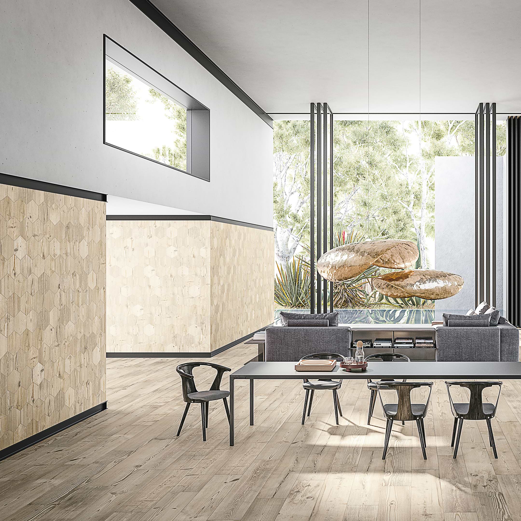 Cortina Almond Hexagon Porcelain Mosaic - Image 2