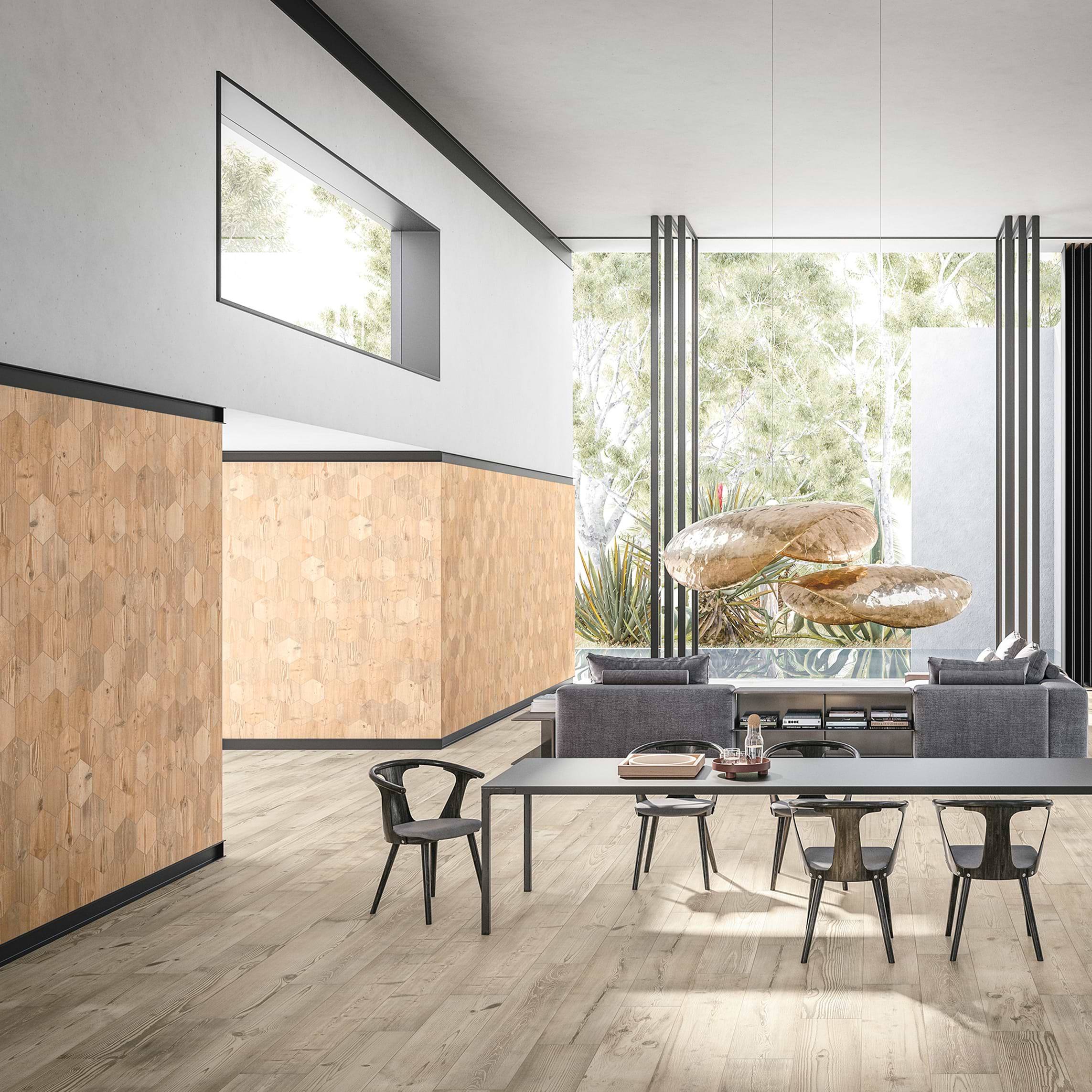 Cortina Honey Hexagon Porcelain Mosaic - Image 2