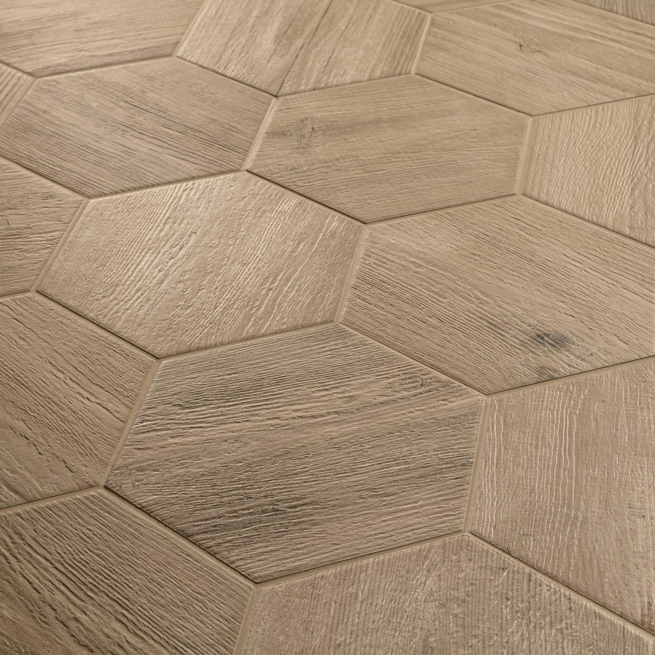 Cortina Honey Hexagon Porcelain Mosaic