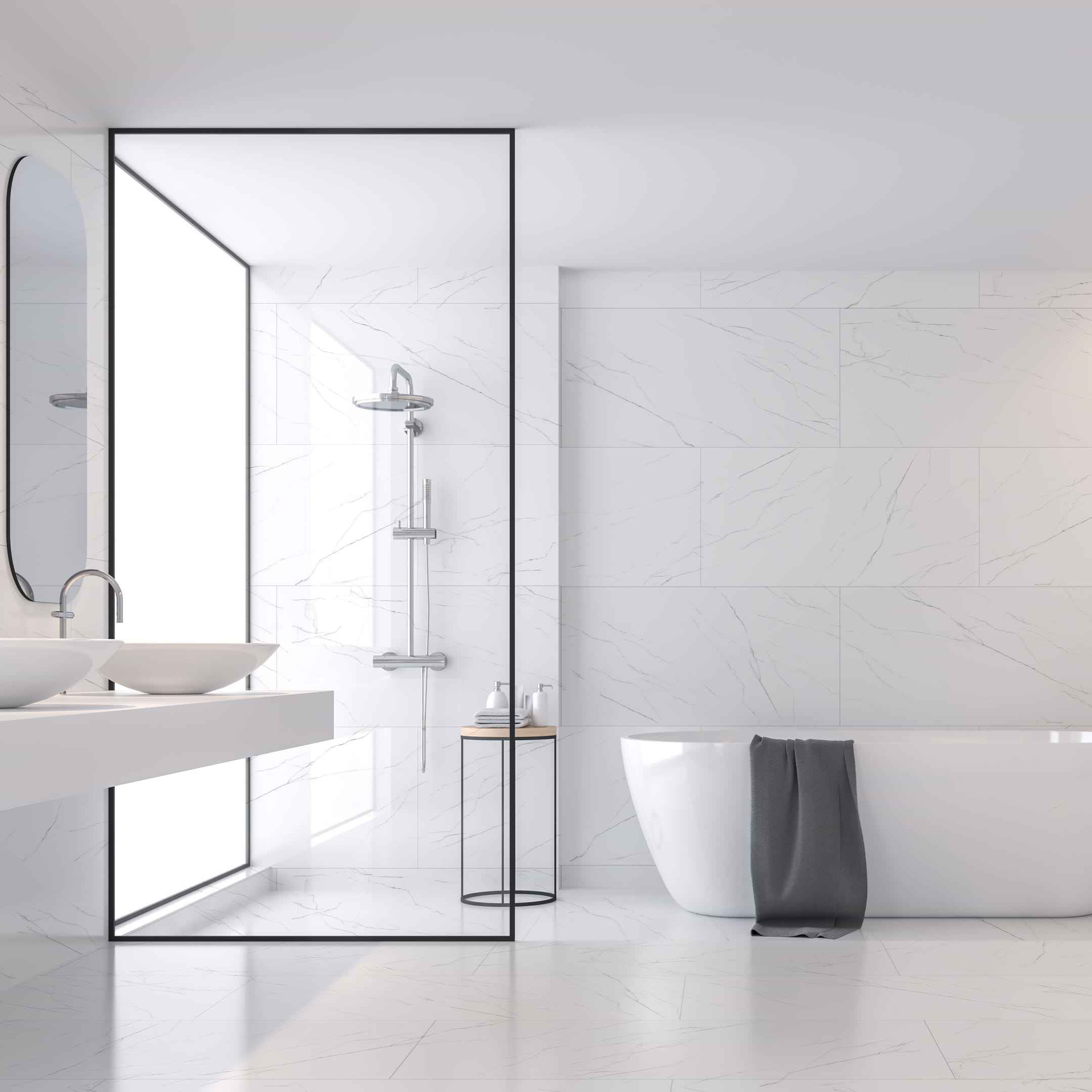 Vena Statuario Bianco 24x48 Matte Porcelain Tile - Image 2