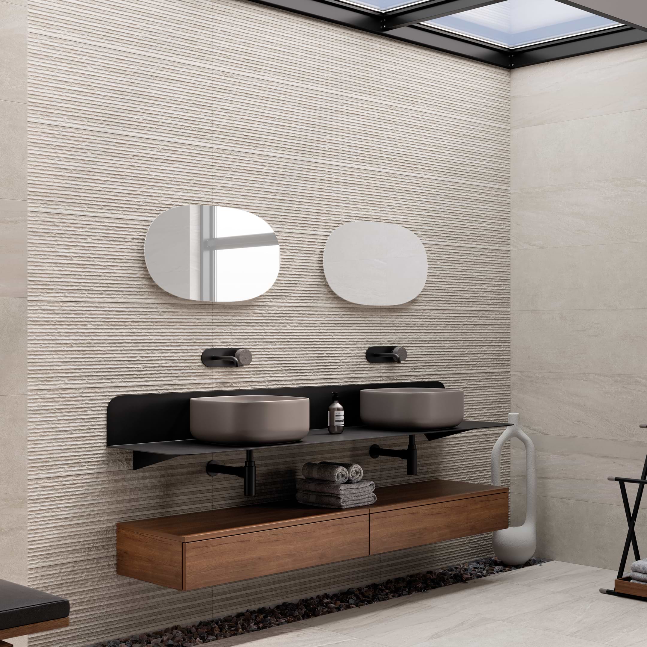 Materia Gris Deco 13x40 Matte Ceramic Tile - Image 2