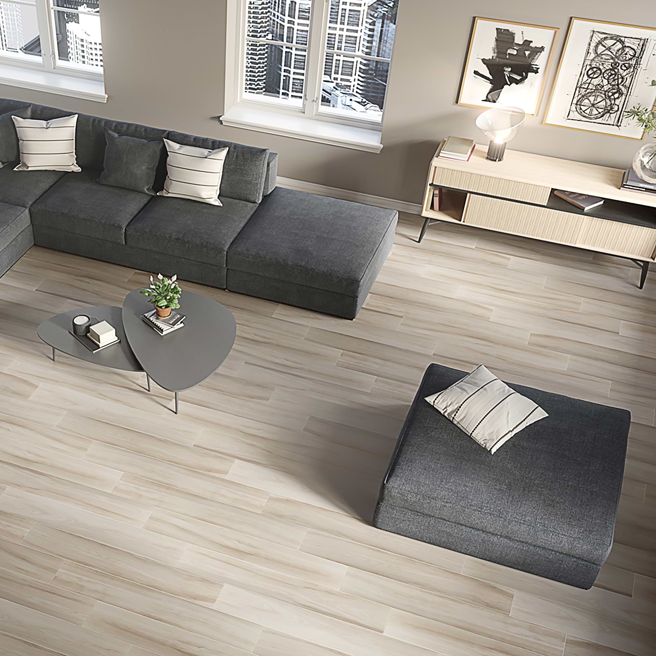 Nature Light Beige 8x48 Matte Porcelain Tile - Image 2