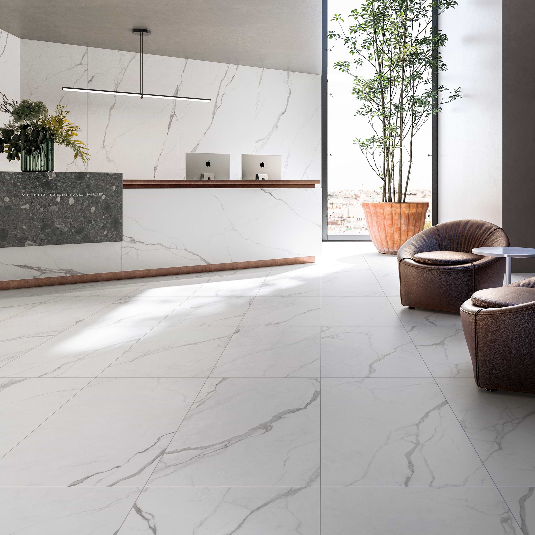 Prestigio Statuario Apuano 24x48 Matte Porcelain Tile - Image 2