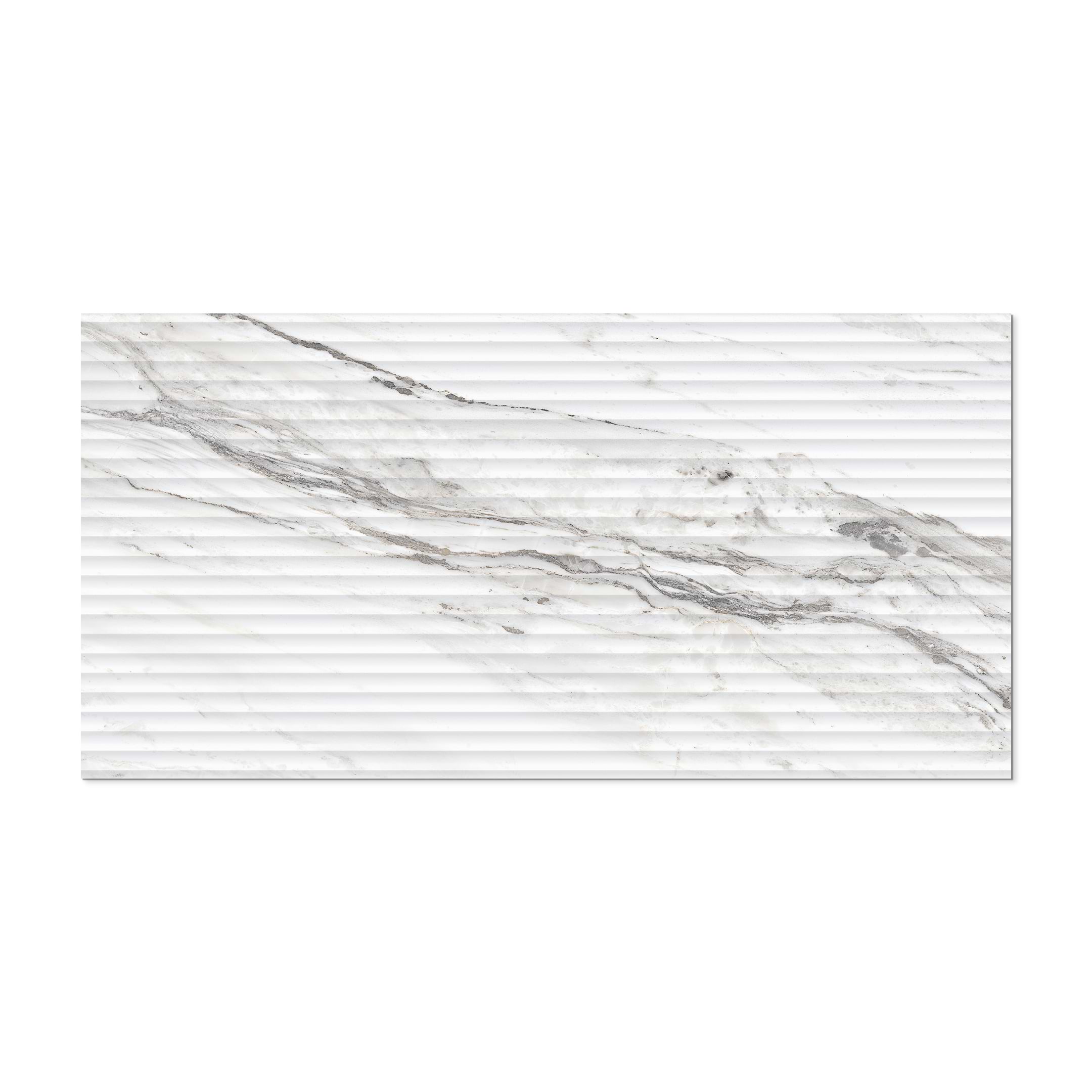 Prestigio Statuario Apuano Deco 24x48 Matte Porcelain Tile - Image 3