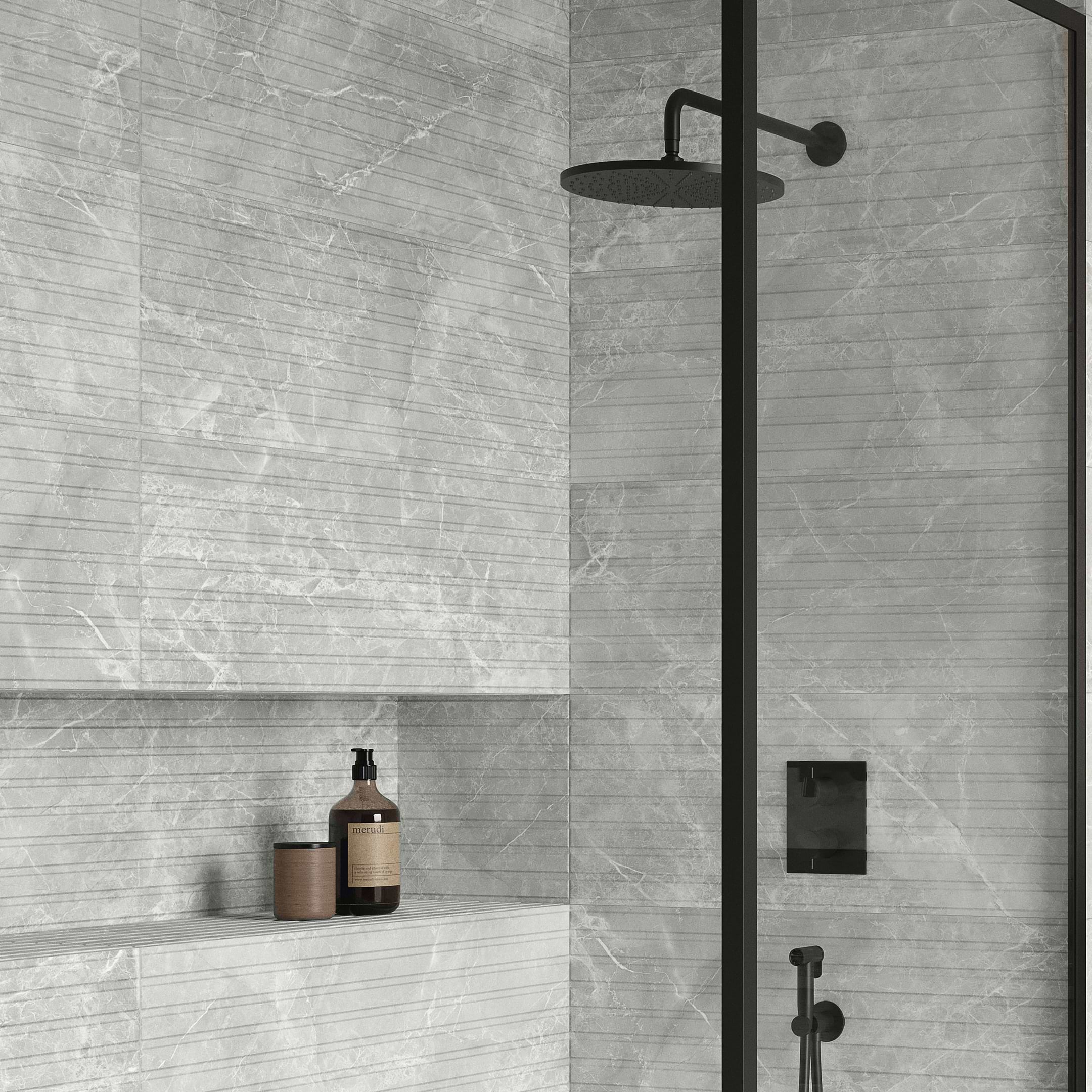 Qamar Pearl Deco 13x36 Matte Ceramic Tile - Image 2
