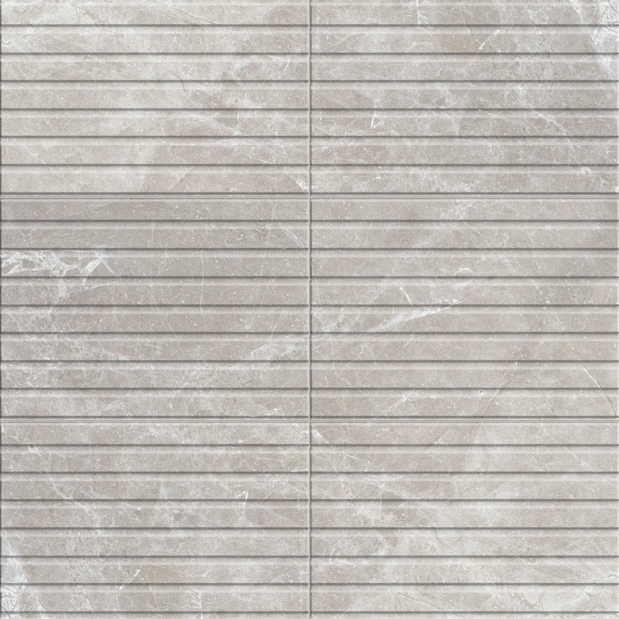 Qamar Smoke Deco 13x36 Matte Ceramic Tile