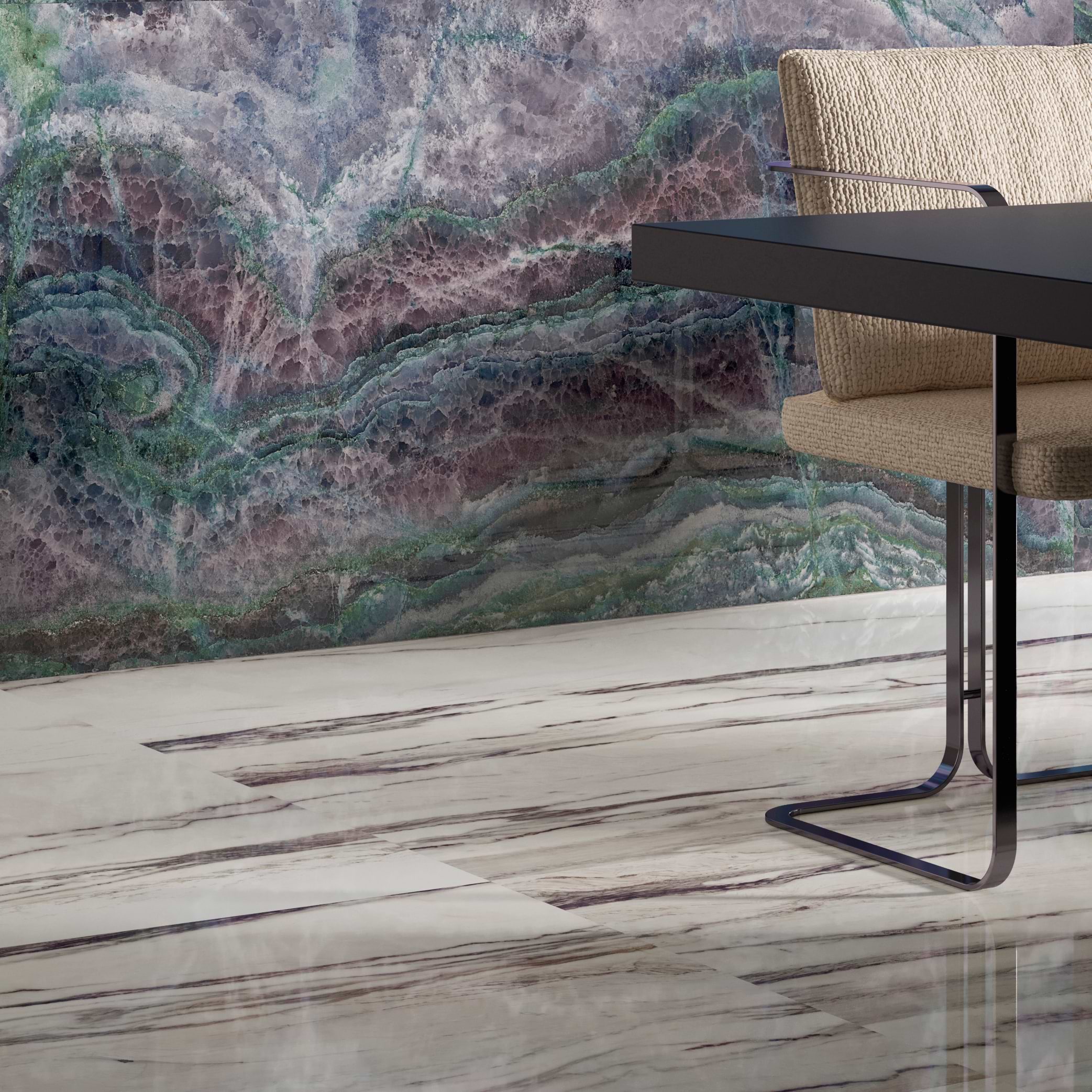 Star Marble Purple 36x72 Polished Porcelain Tile - Image 3