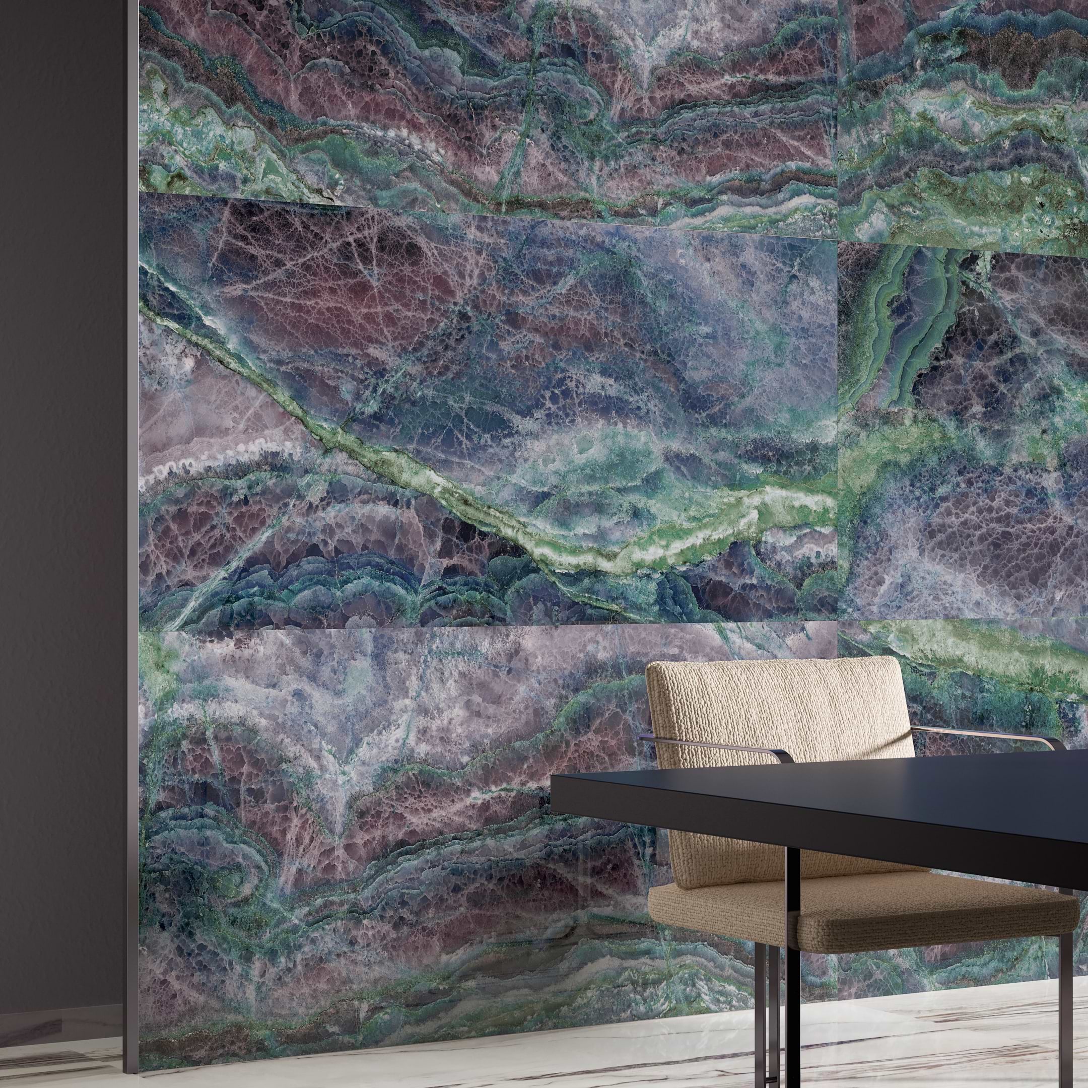 Star Onyx Purple 36x72 Polished Porcelain Tile - Image 2