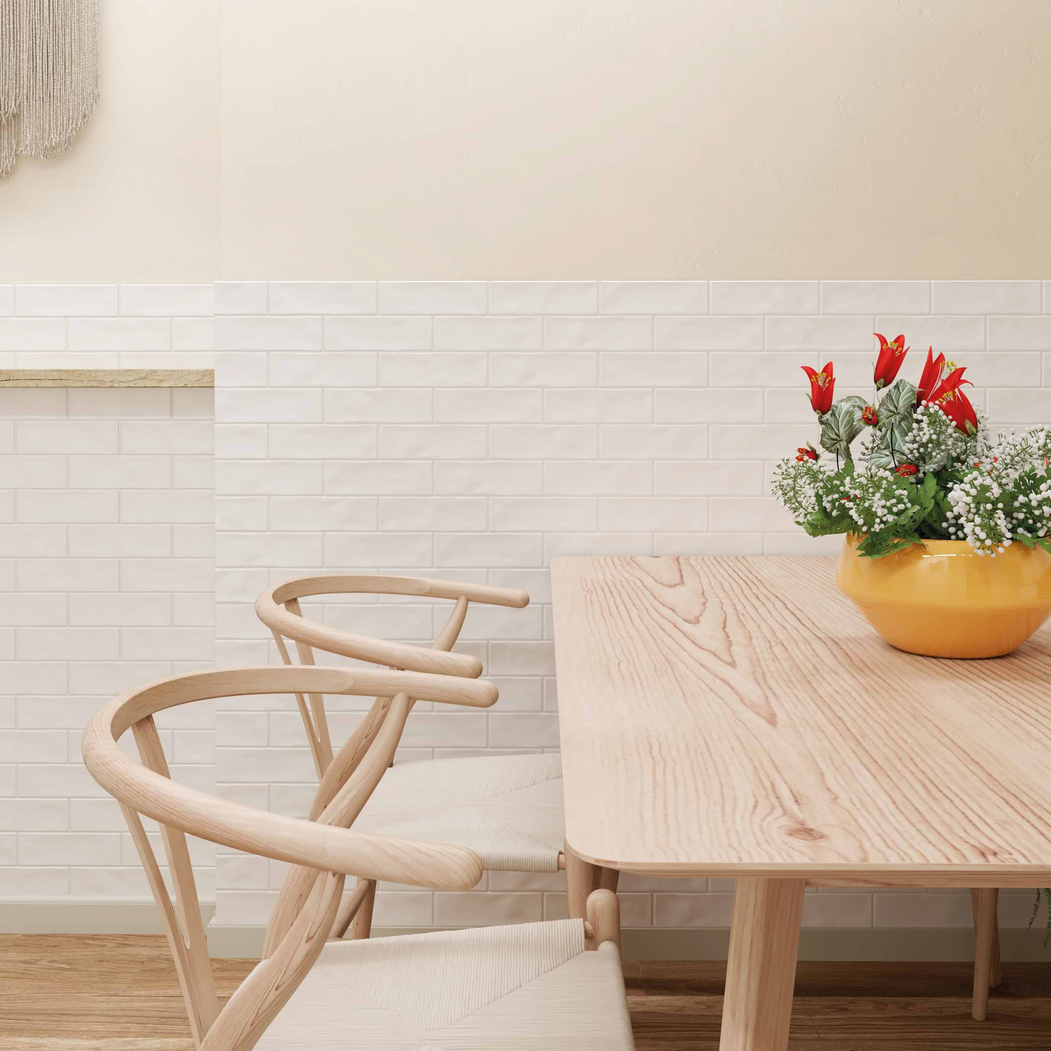 Borgos White Subway Porcelain Tile Matte - Image 2
