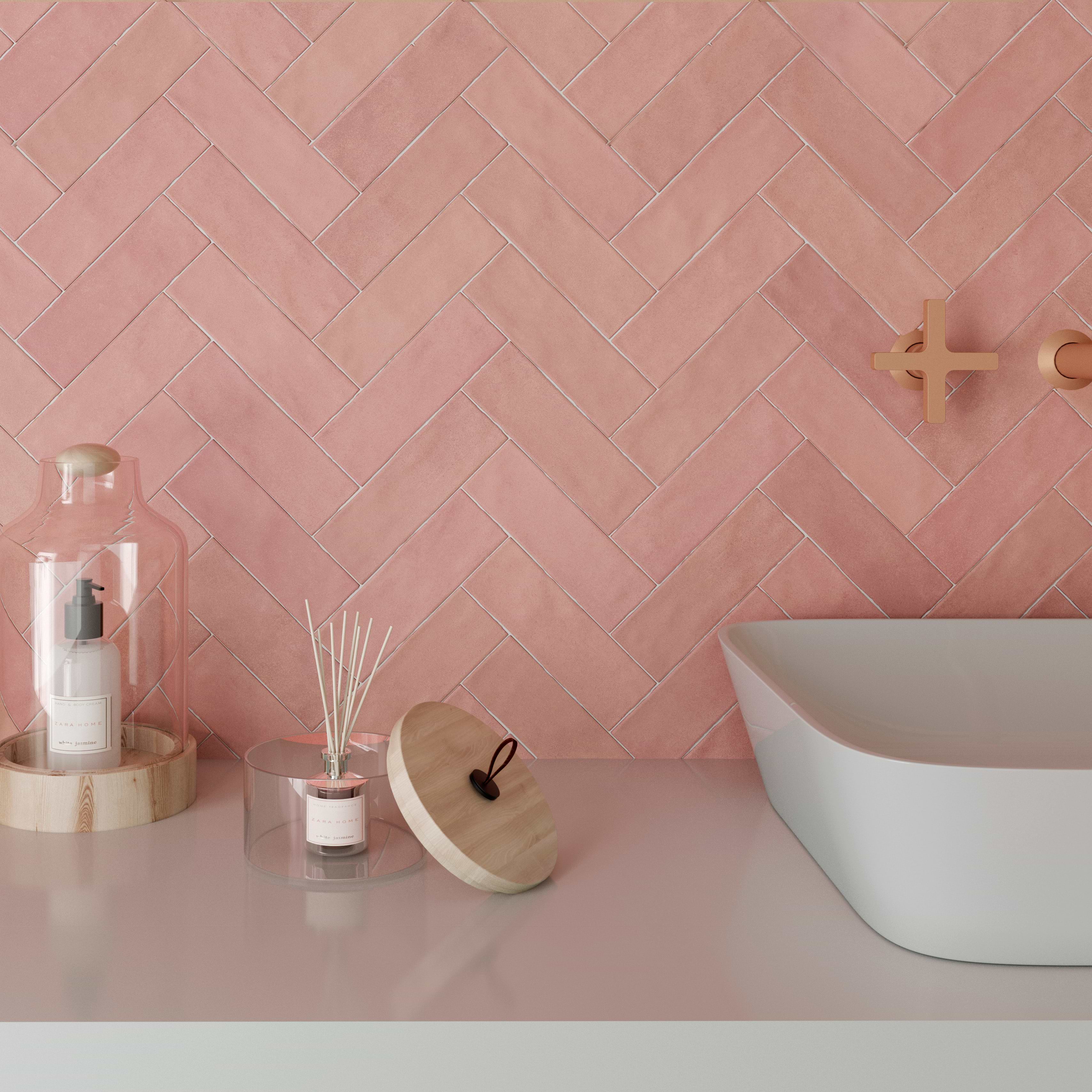 Nolita Rosa 3x8 Matte Subway Tile - Image 2