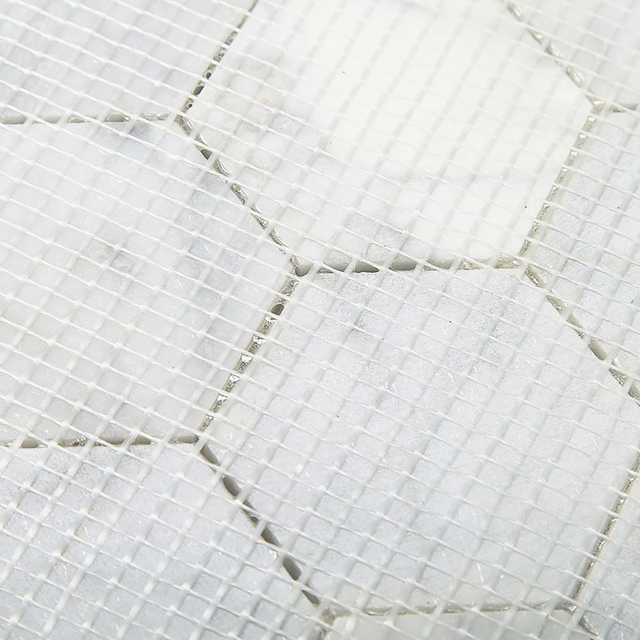 Carrara Mosaic Hexagon 3x3 Polished Marble - Image 2