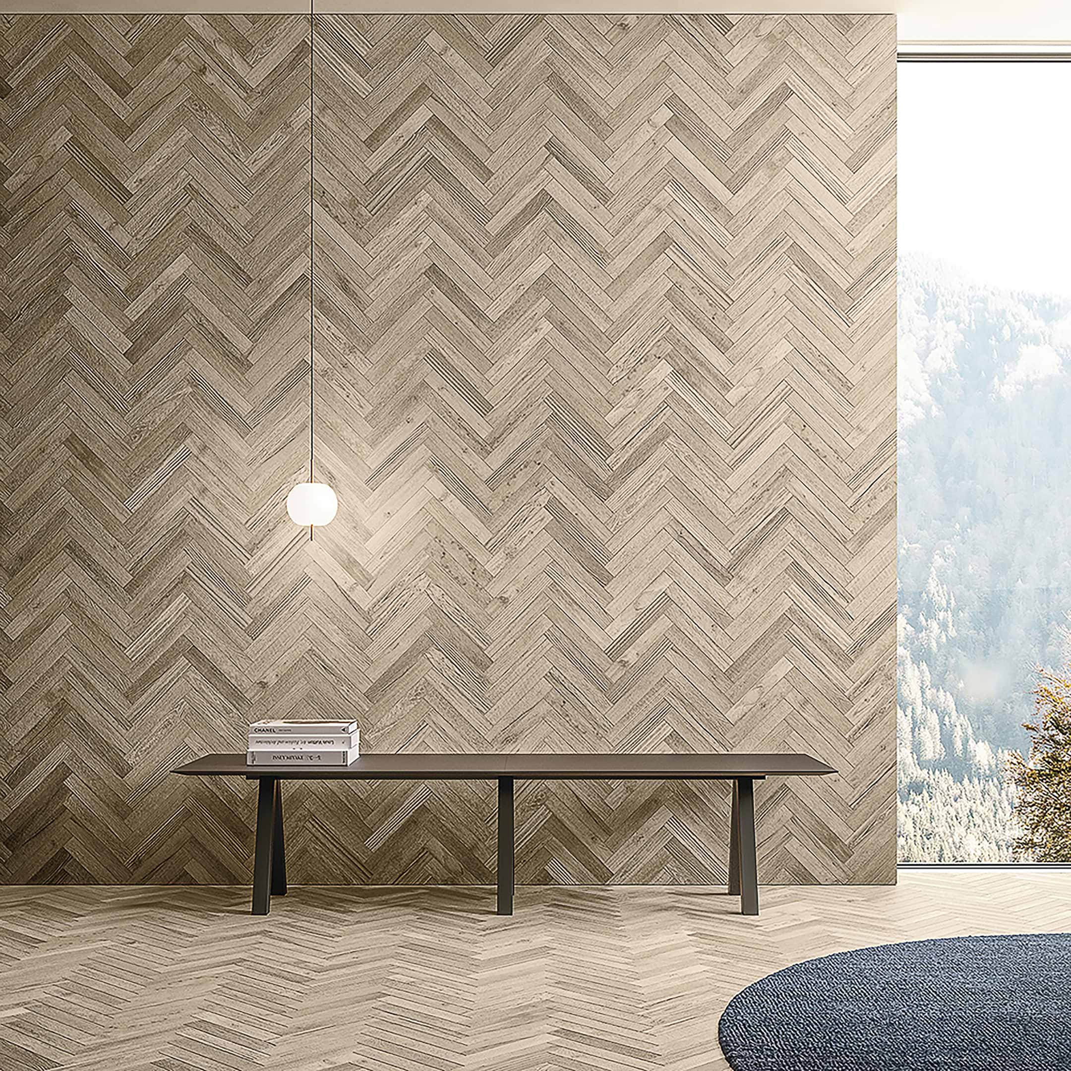 Cortina Natural Herringbone Porcelain Mosaic - Image 2