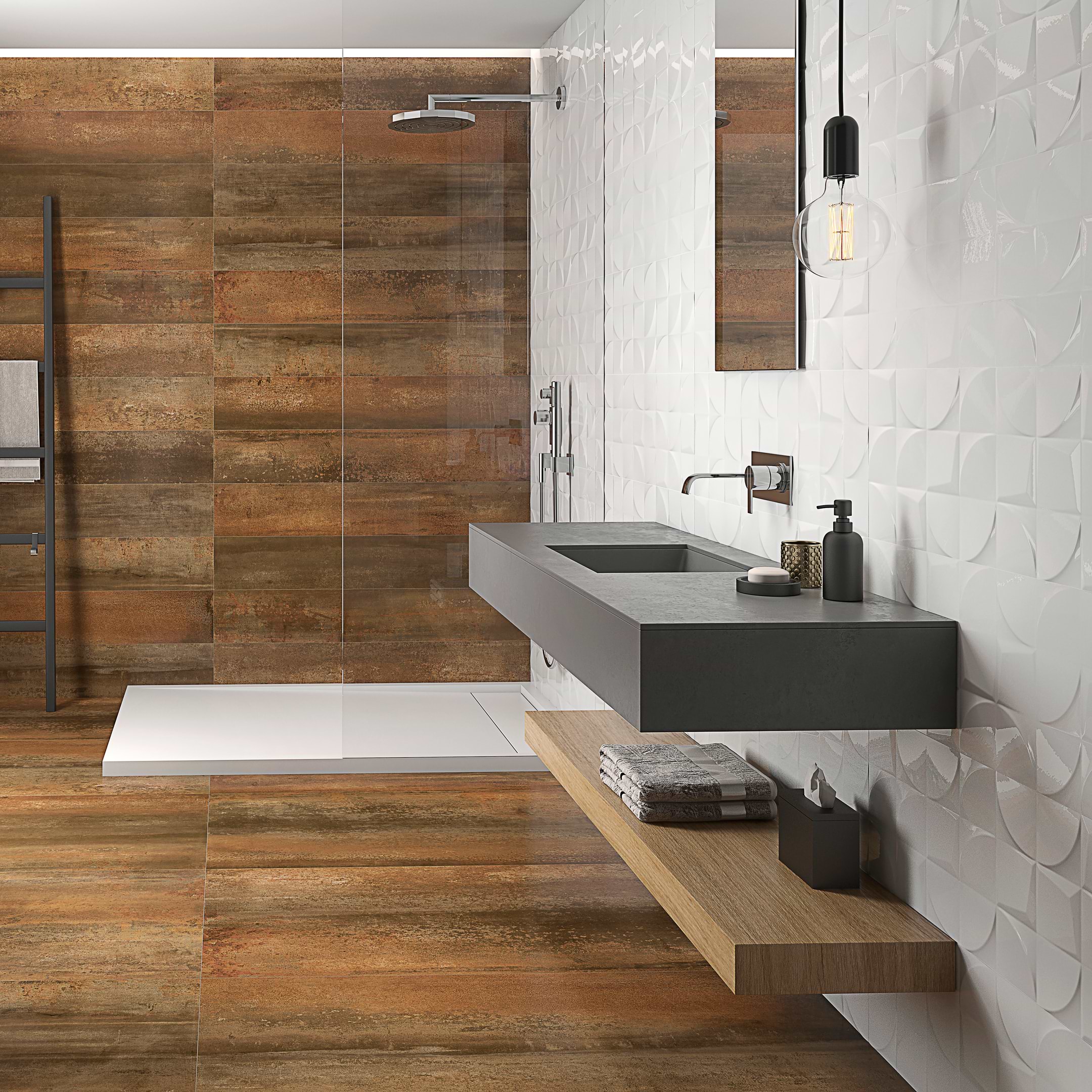 Geotile Brillo Blanco Deco 12x36 Ceramic Tile - Image 3