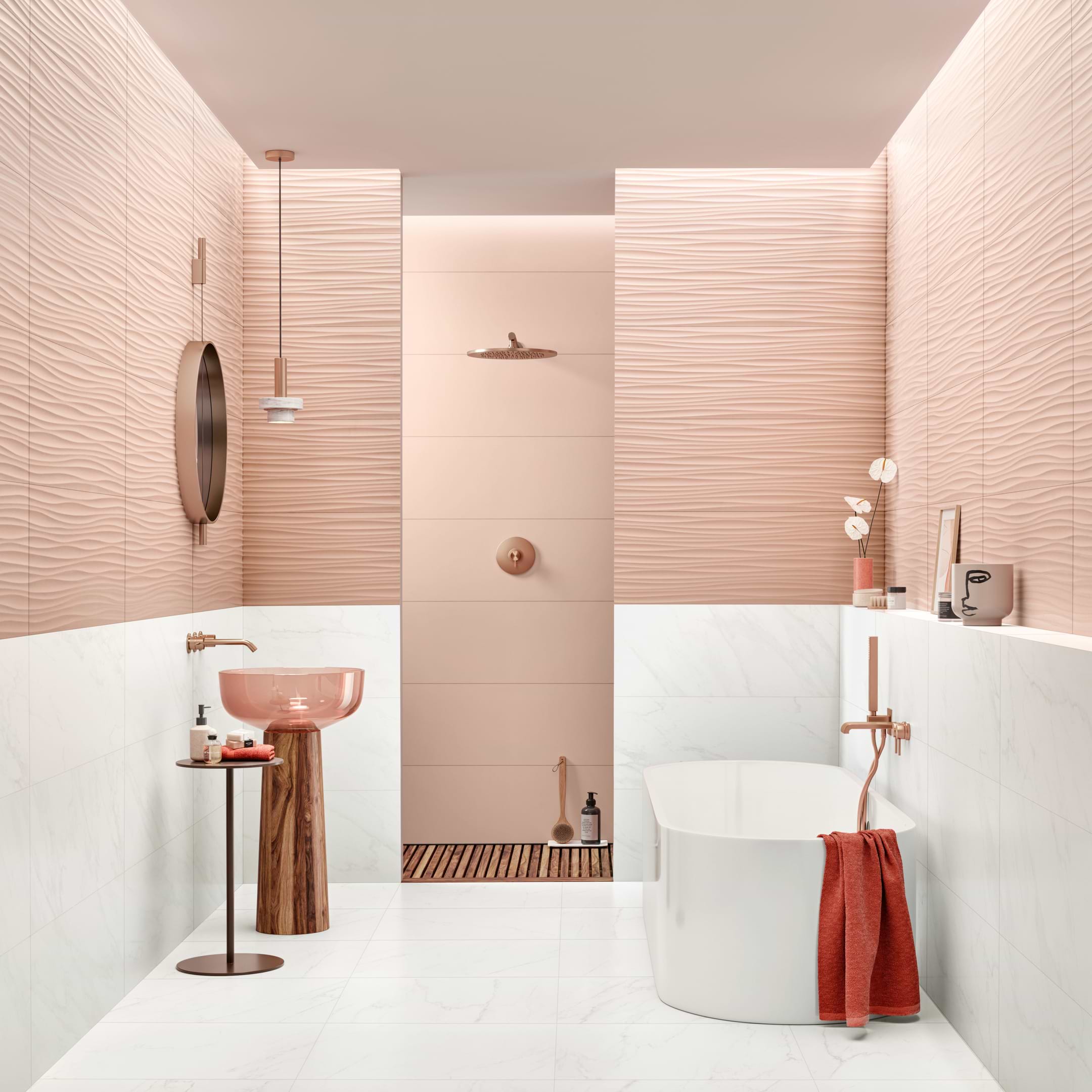 Genesis Wind Pink 14x40 Matte Ceramic Tile - Image 2