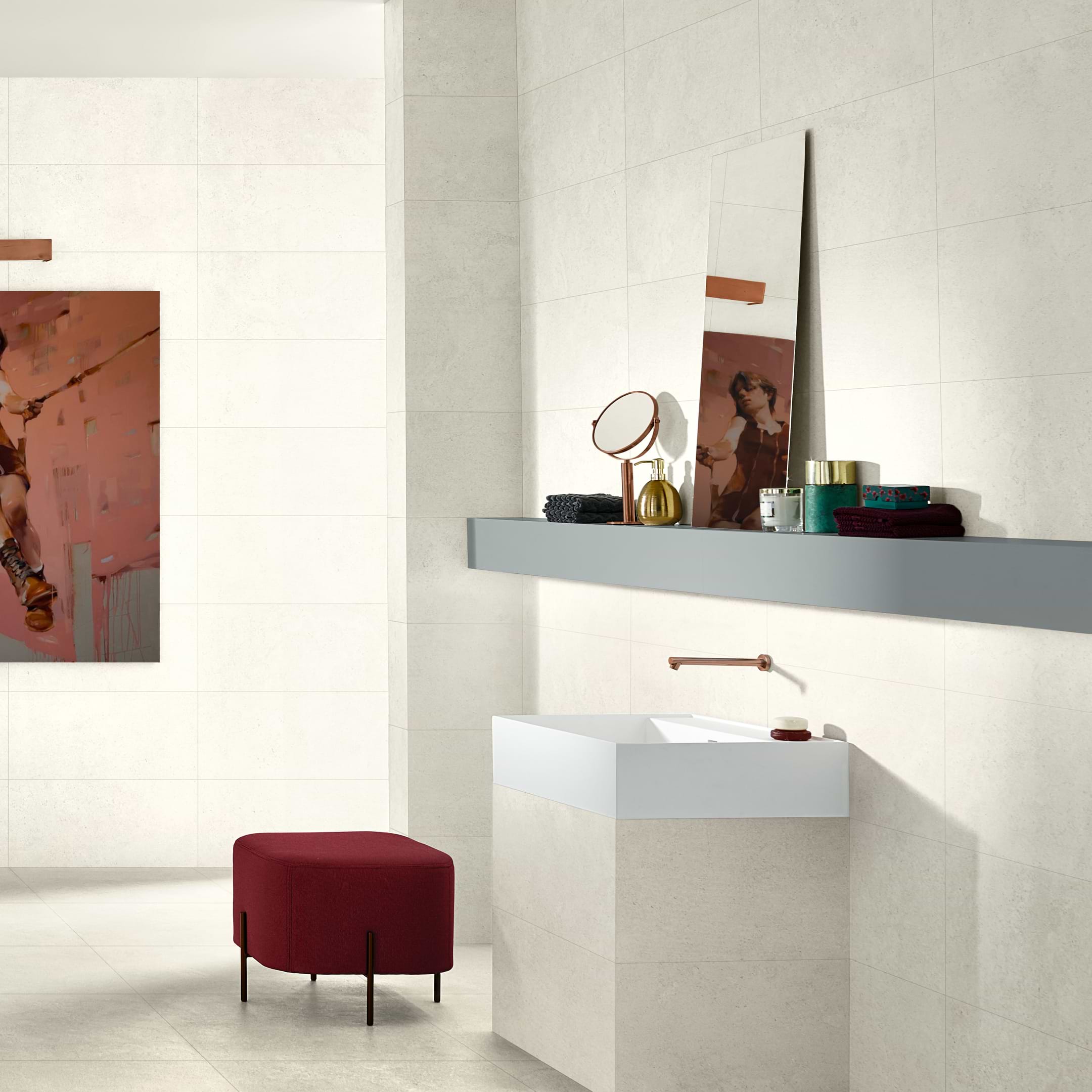Nest White 14x40 Matte Ceramic Tile - Image 2