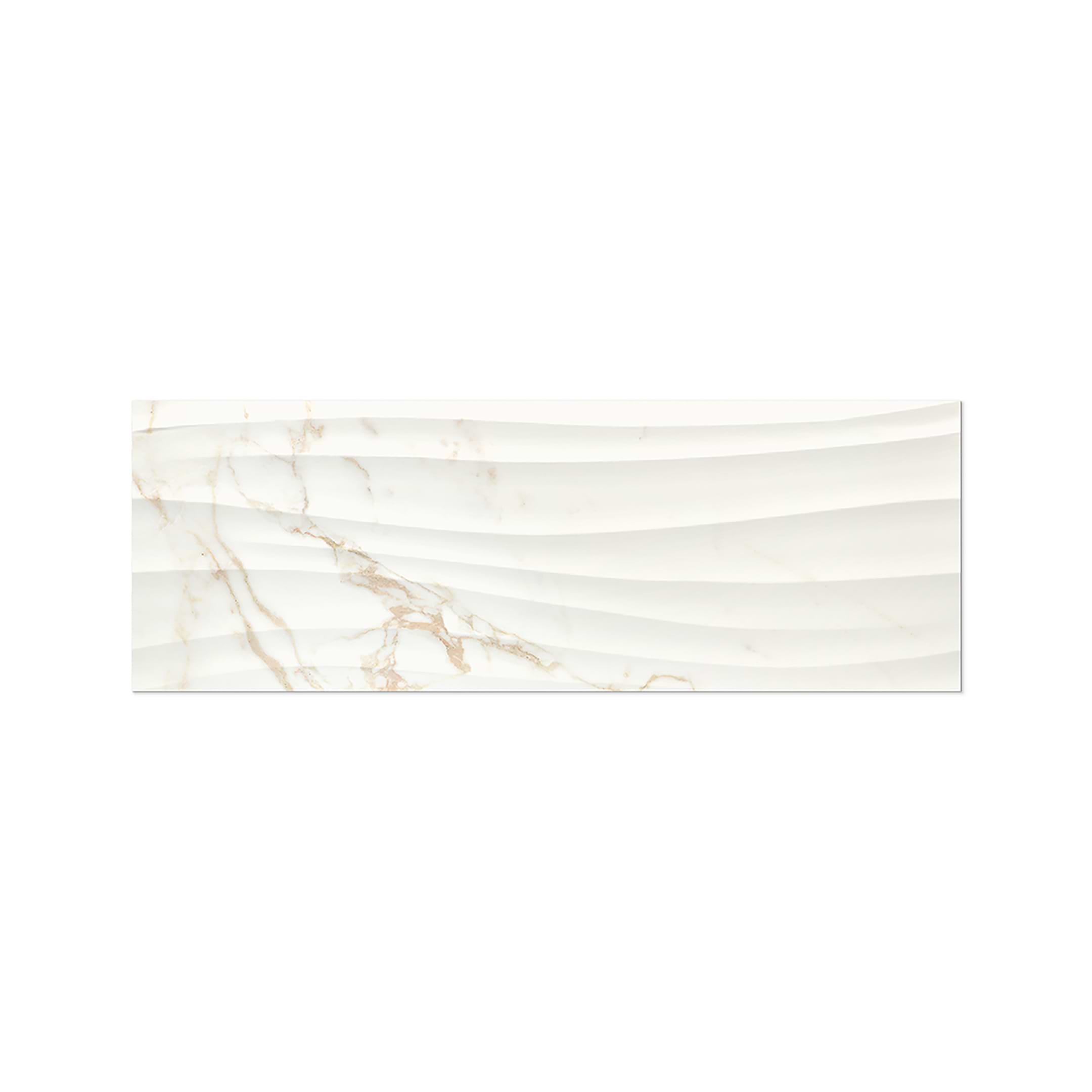 Precious Shape Calacatta Gold 14x40 Polished Ceramic Tile - Image 3