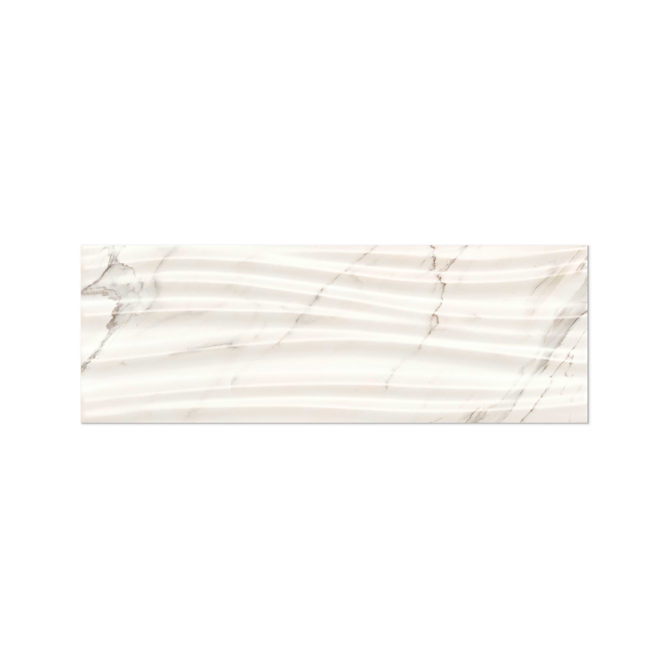 Precious Shape Calacatta 14x40 Polished Ceramic Tile - Image 3