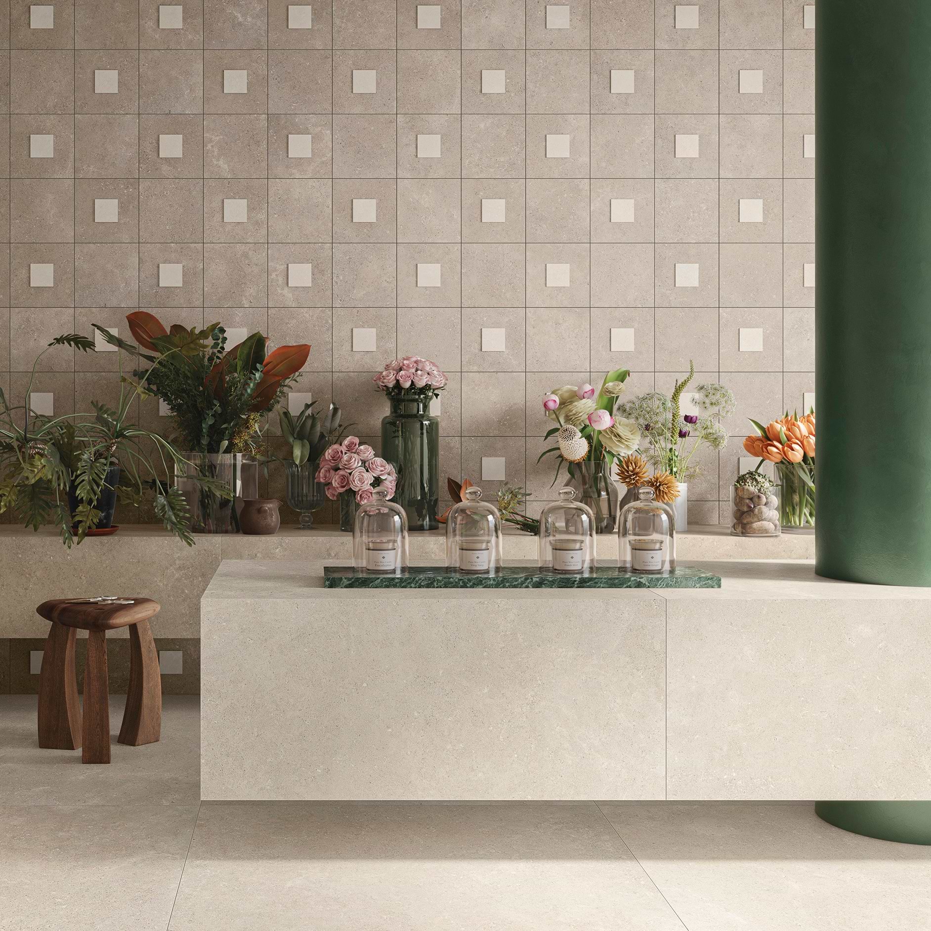 Coquille Champagne 48x48 Matte Porcelain Tile - Image 3