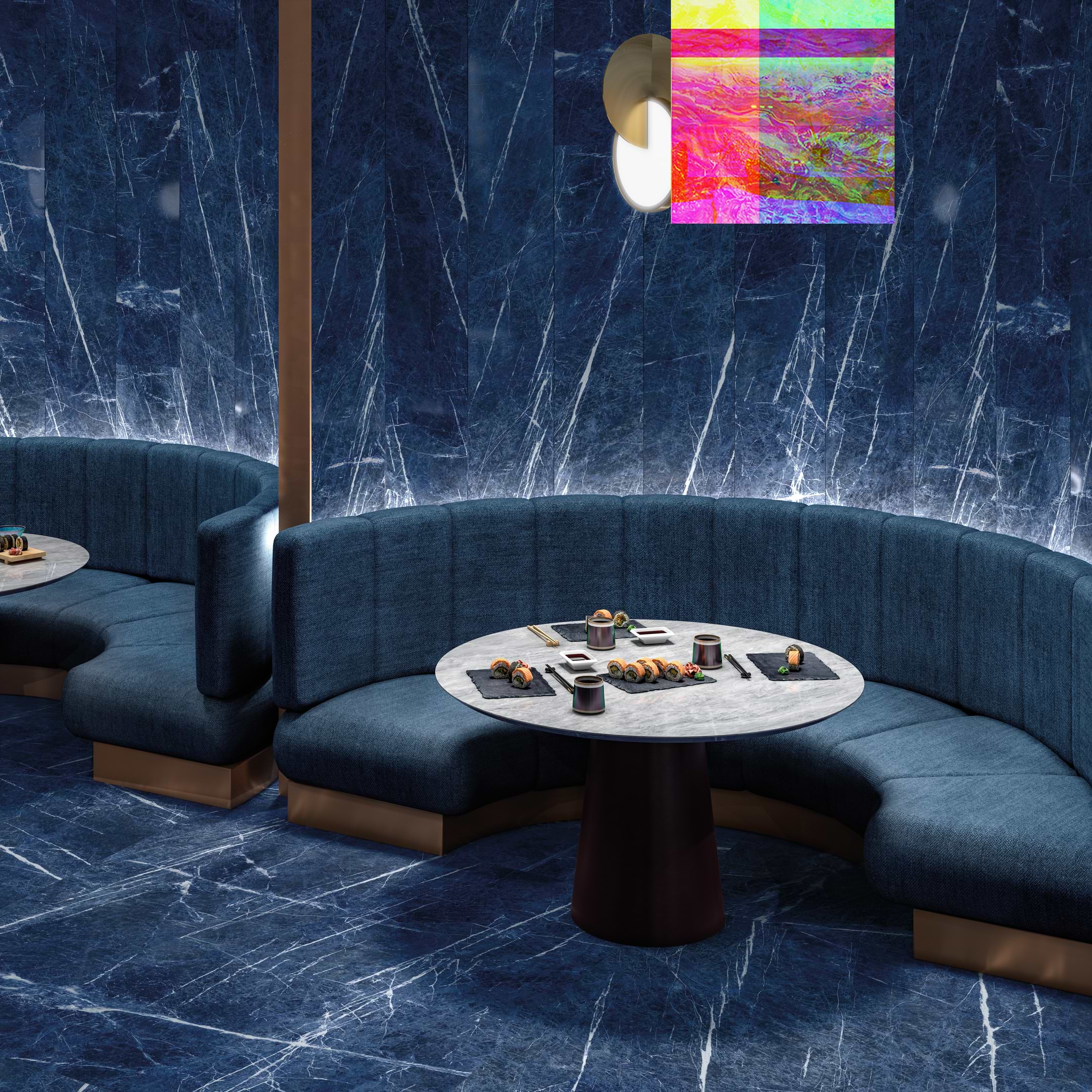 Brazilian Blue (Side B) Polished Porcelain Slab - Image 2