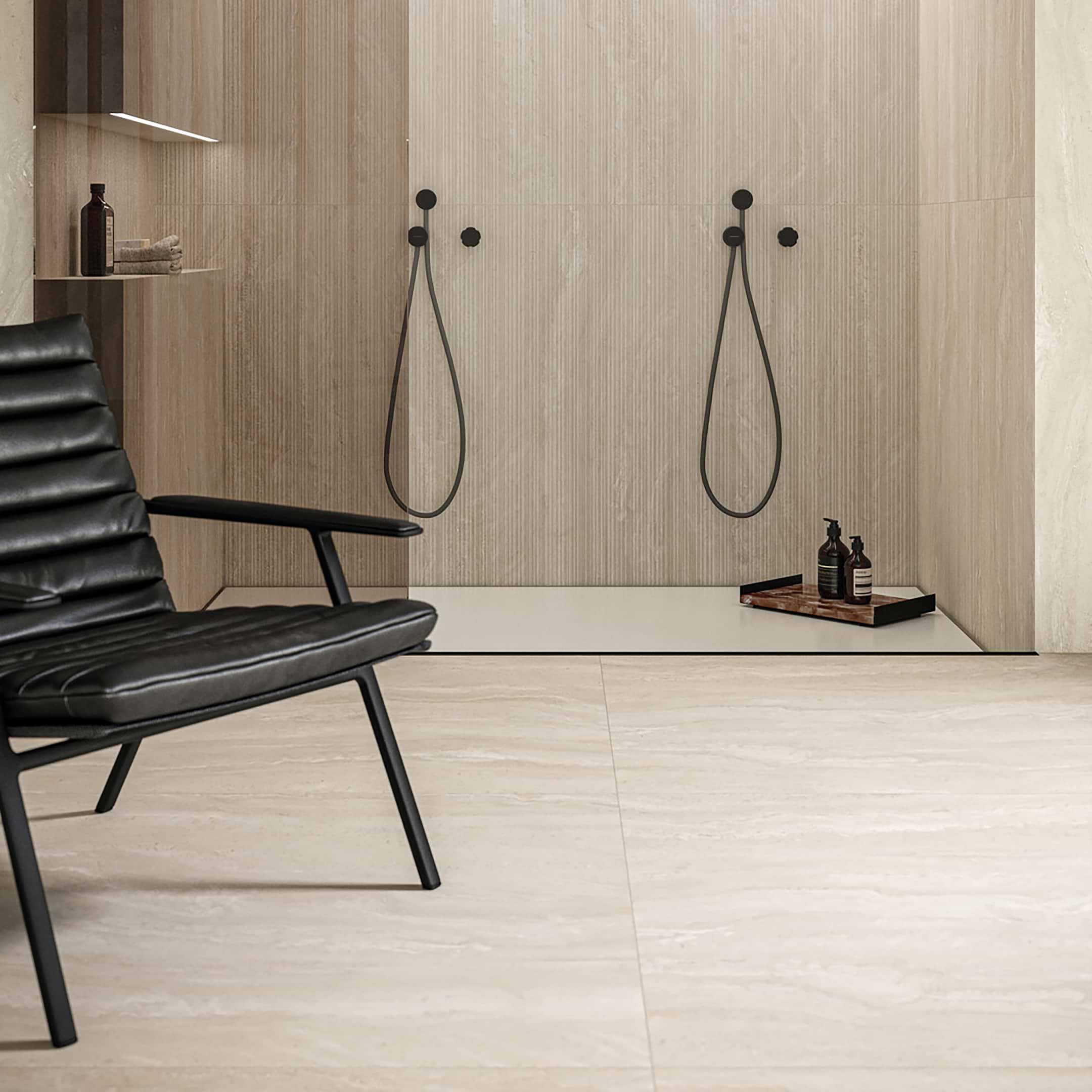 Authentic Pearl Travertine 48x48 Anti-Slip Porcelain Tile - Image 3