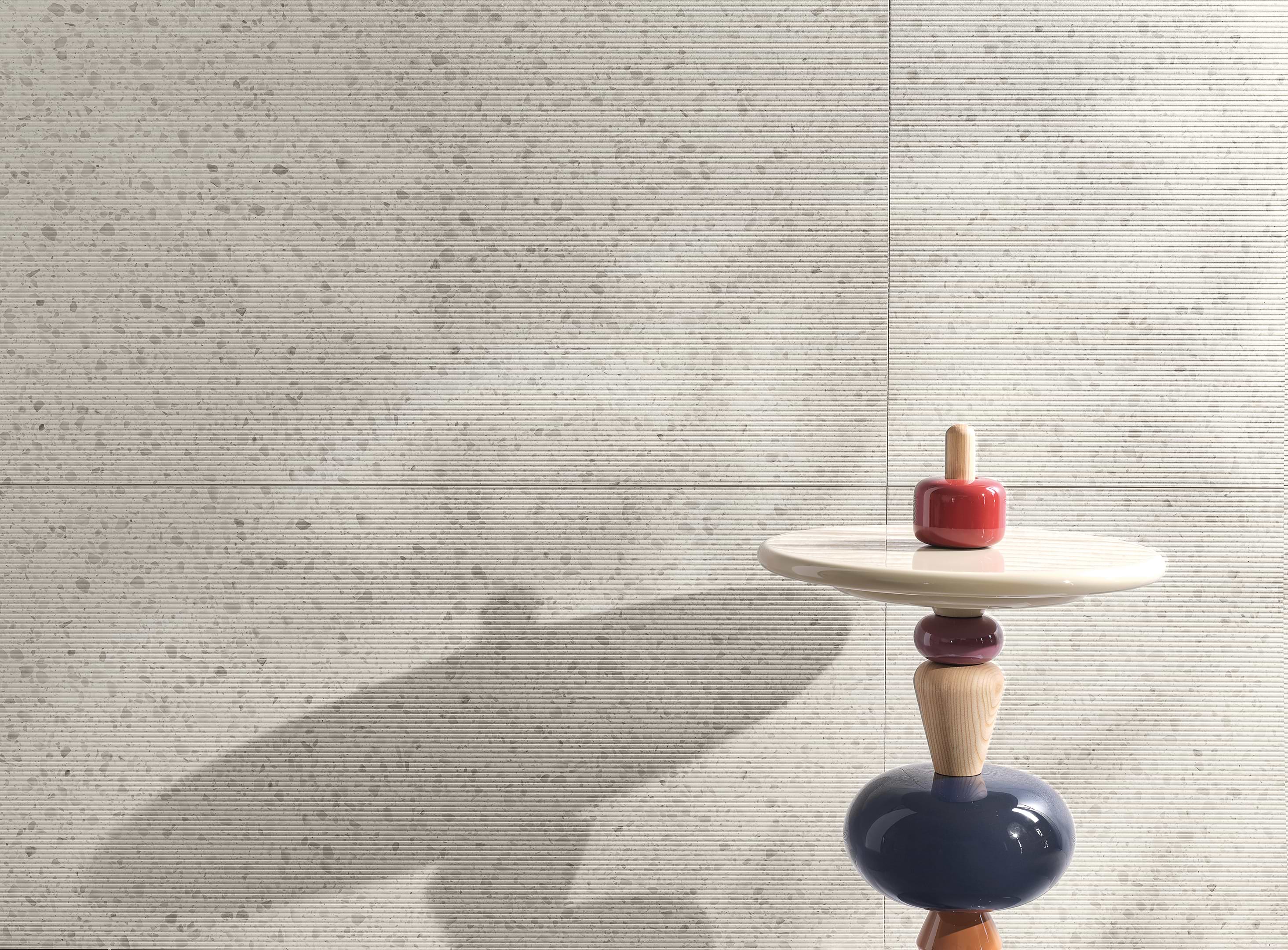 Flake Stripe White 3D 24x48 Rectified Porcelain Tile - Image 3