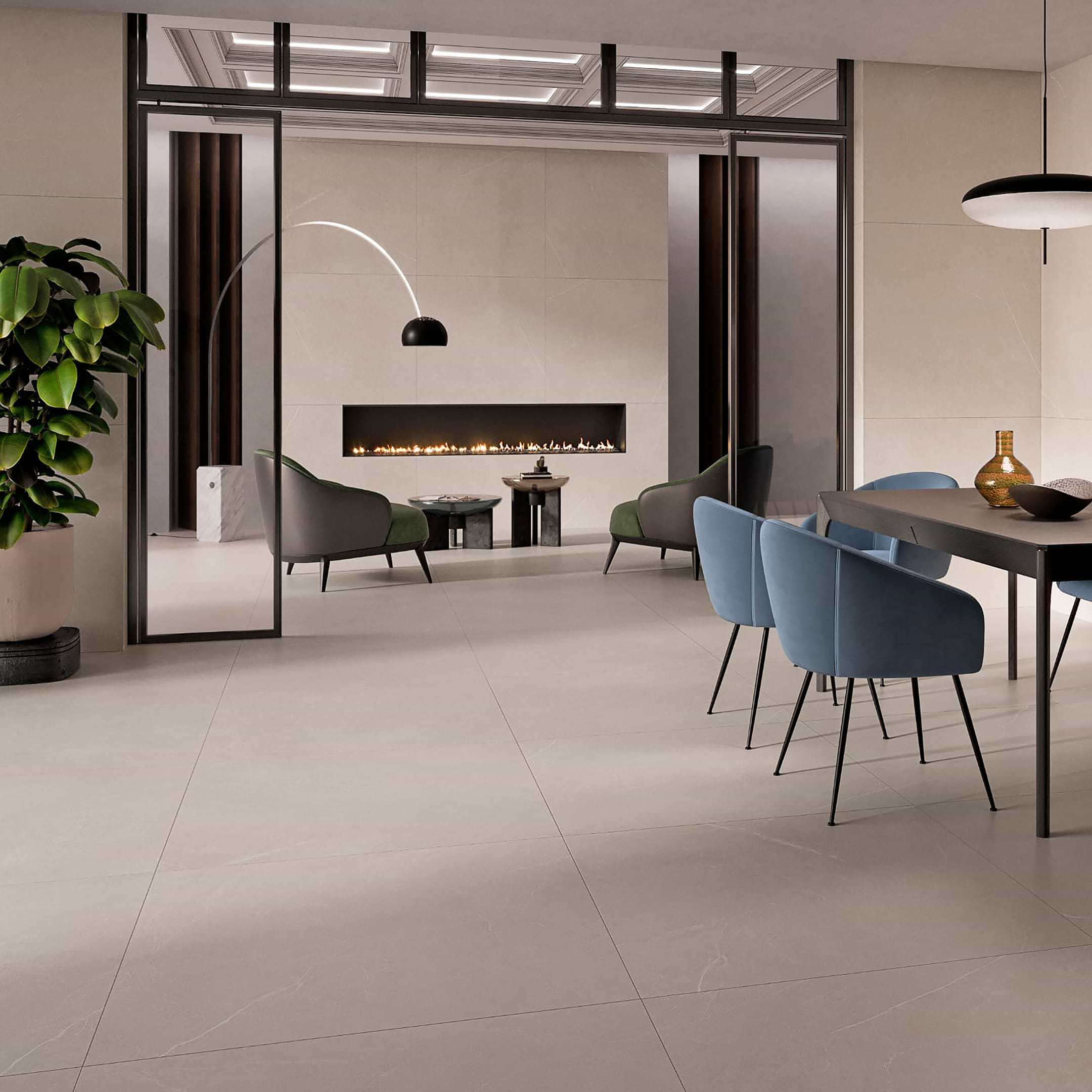 Lauren Crema Satinado 40x40 Porcelain Tile - Image 3