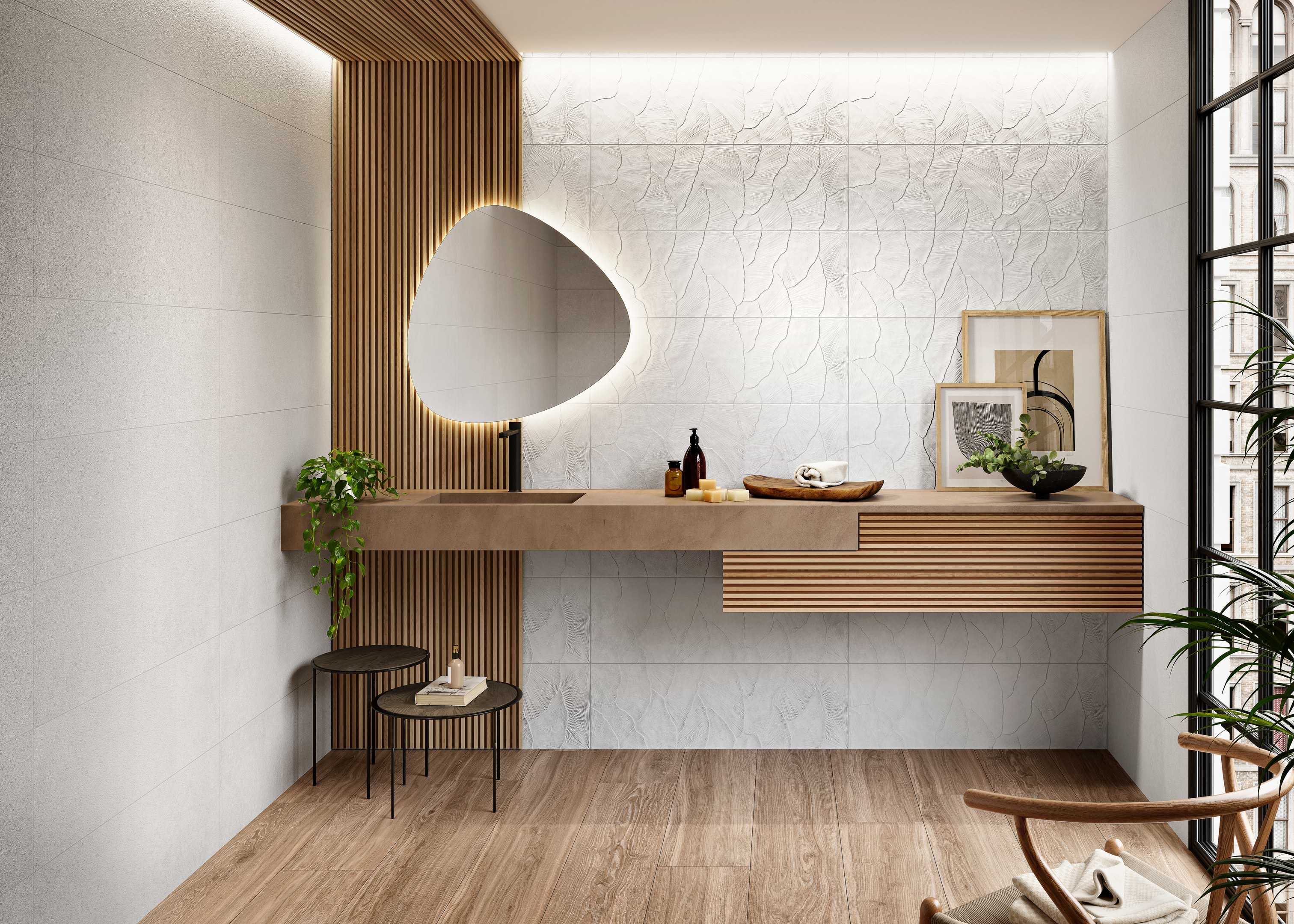 Santorini Art White Glow Matte 12x36 Ceramic Tile - Image 3