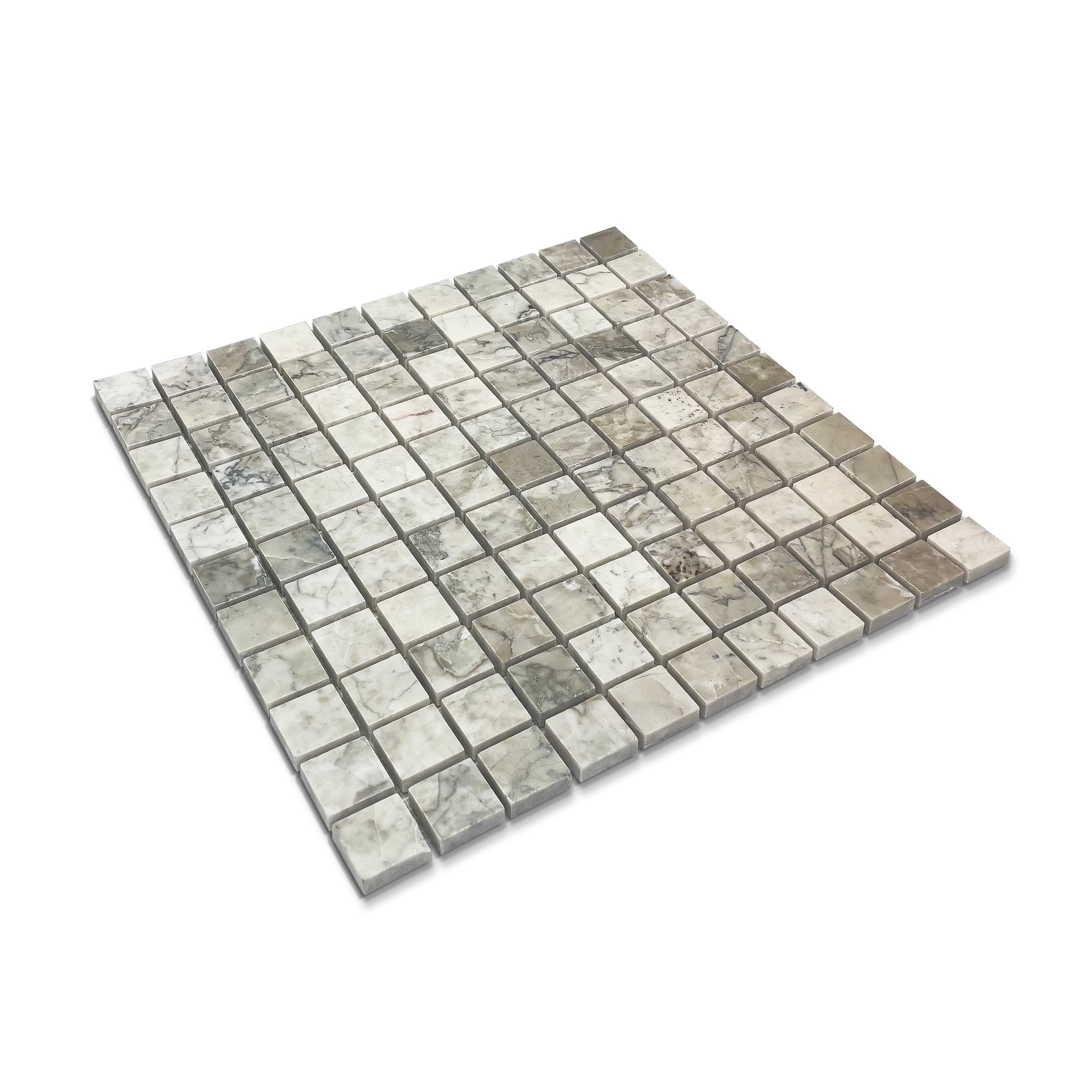 Gray Cloud 1x1 Polished Mable Mosaic - Image 2