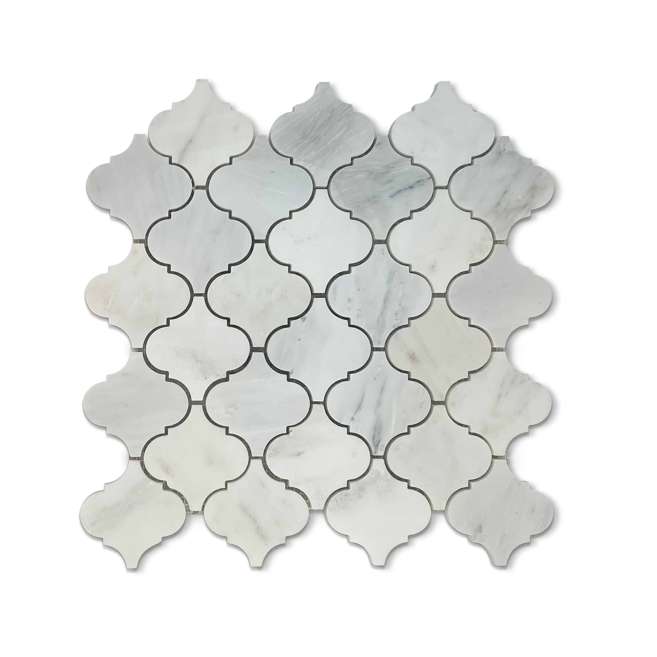 Arabescato Polished Lantern 3x3 Marble Mosaic